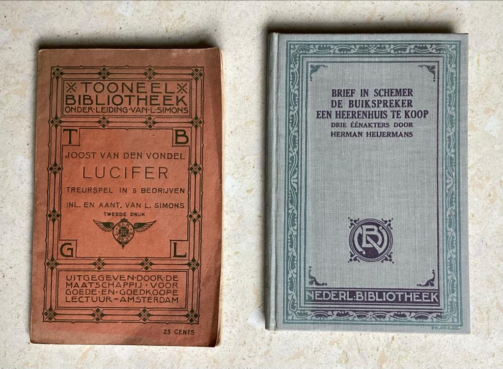 Antieke boeken: Lucifer Vondel & Drie éénakters Heijermans, Antiek en Kunst, Ophalen of Verzenden