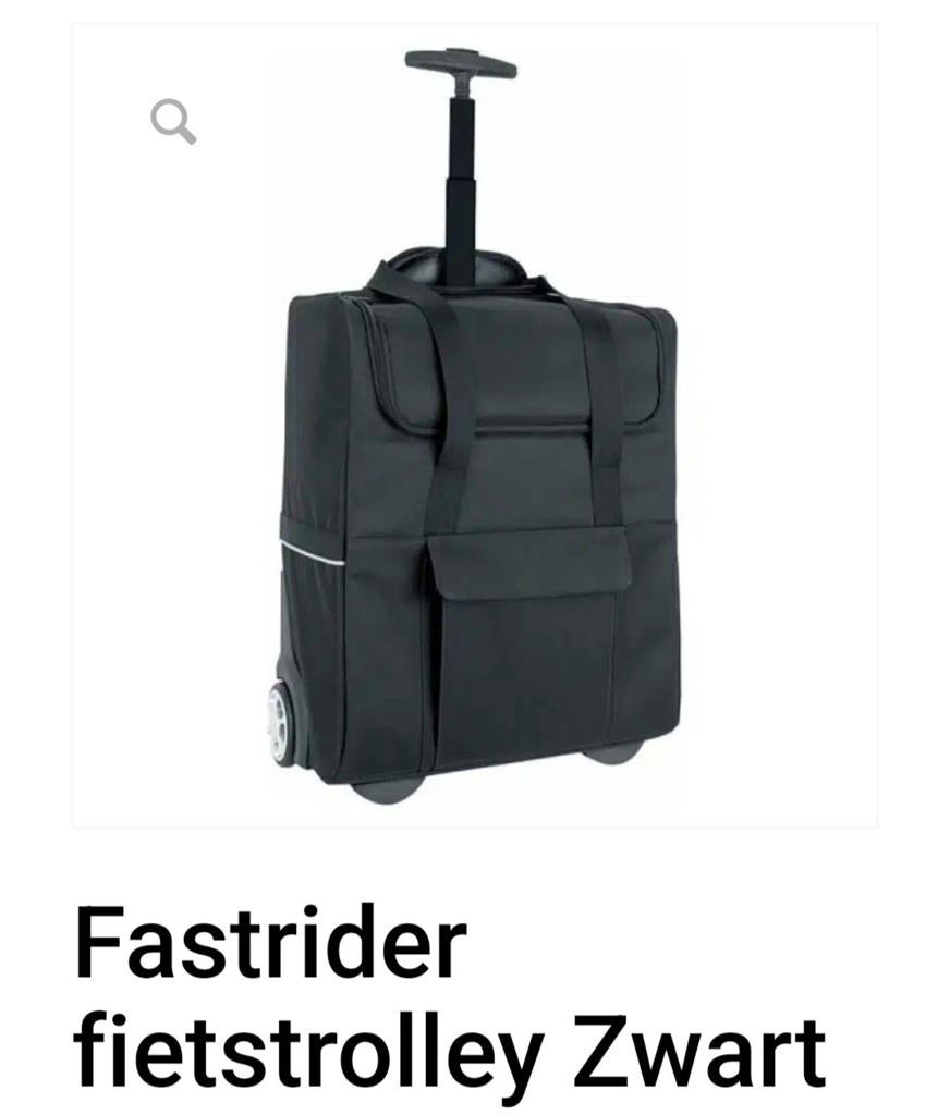 Fastrider fietstrolley 26 liter, zwart, Ophalen, Zwart, 30 cm of meer