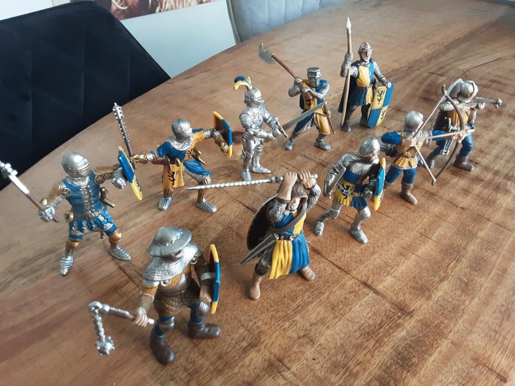 Schleich ridders, ook te paard., Ophalen of Verzenden, Zo goed als nieuw, Paard, Beeldje of Figuurtje