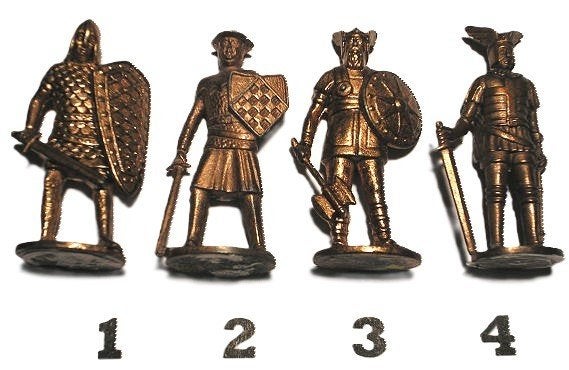 07k-Ferrero kinder surprise metal krieger 1.-12.jh. Noorse, Ophalen of Verzenden, Zo goed als nieuw, Overige typen
