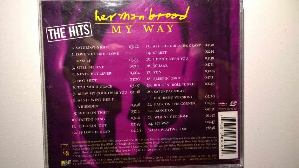Herman Brood - My Way The Hits, Cd's en Dvd's, Ophalen of Verzenden, Zo goed als nieuw, Poprock, Album