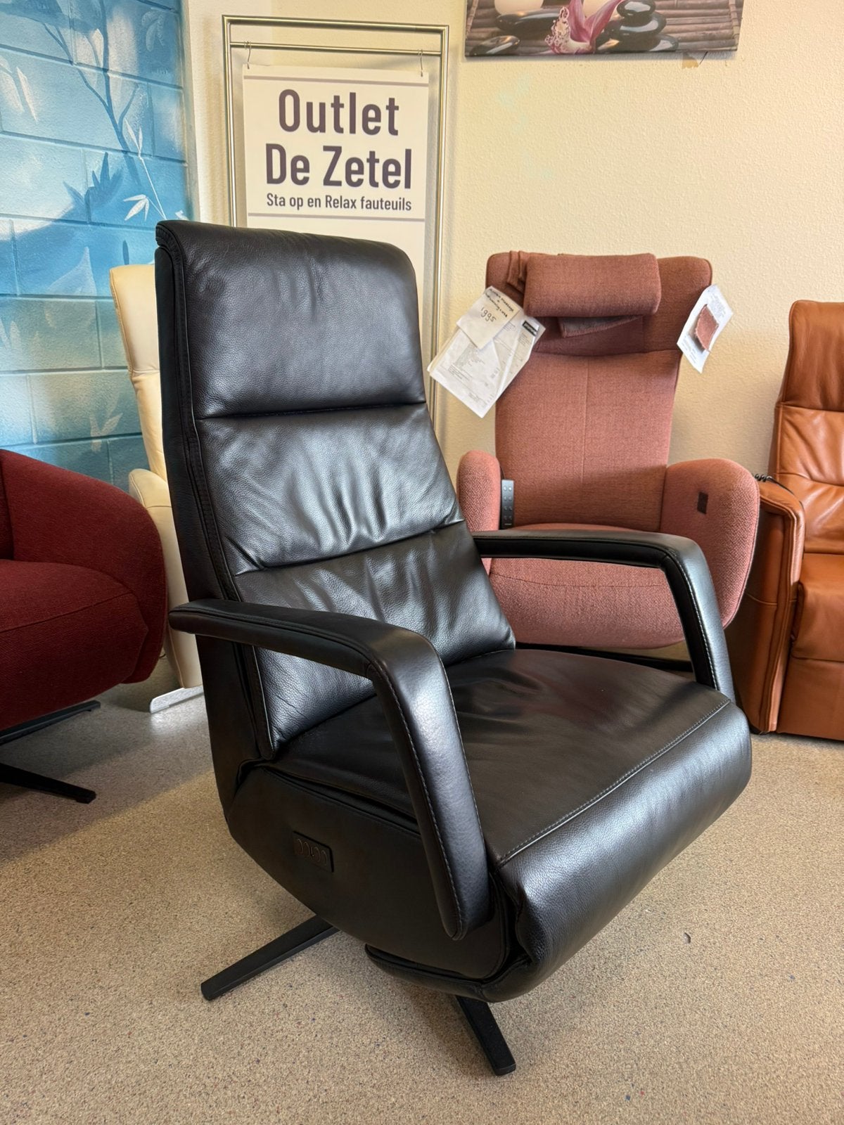 Prominent relax stoel relaxfauteuil gratis bezorging, Huis en Inrichting, Fauteuils, Ophalen of Verzenden, Zo goed als nieuw, Leer