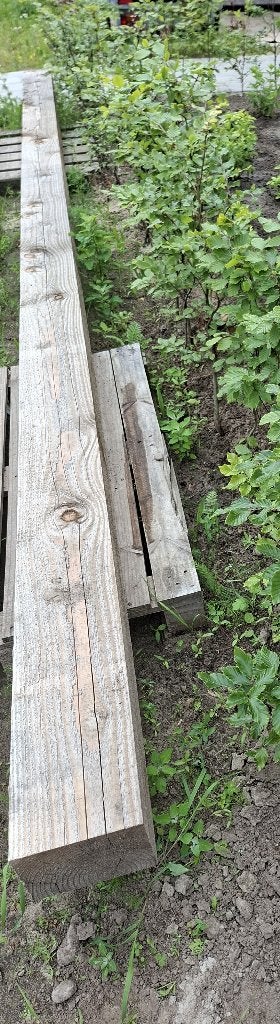 Douglas fijnbezaagde paal 15 x 20 x 600 cm,, Tuin en Terras, Palen, Balken en Planken, Ophalen, Zo goed als nieuw, 250 cm of meer