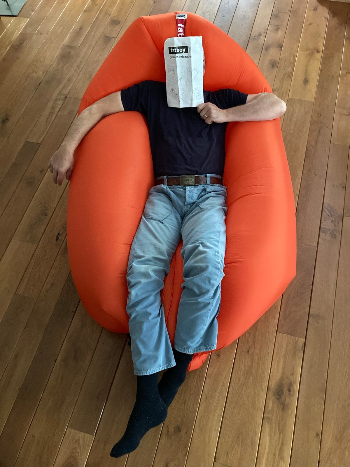 Nieuwe Fatboy Lamzac The Original Zitzak - Oranje, Huis en Inrichting, Zitzakken, Verzenden, Nieuw, Oranje, Zitzak