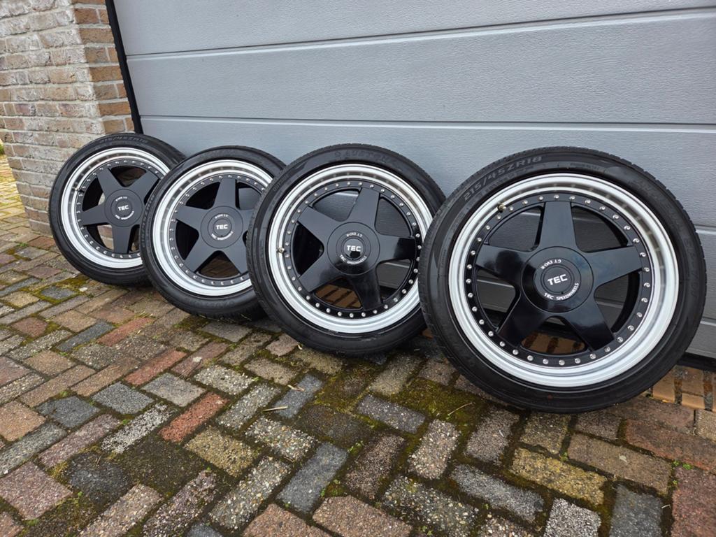 TEC Speedwheels GT Evo-R 18 inch velgen met zomerbanden, 18 inch, Banden en Velgen, Ophalen of Verzenden, Personenwagen