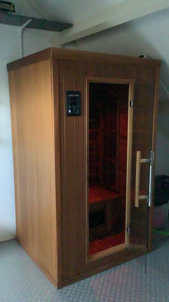 Infrarood Sauna 110 Fysio - Z.g.a.n. Red Cederhou, Ophalen, Zo goed als nieuw, Infrarood, Complete sauna