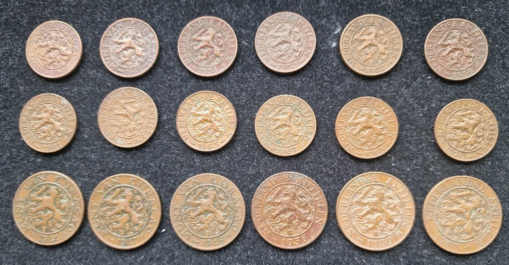 Munten Curaçao Nederlandse Antillen, Postzegels en Munten, Munten | Nederland, Ophalen of Verzenden, Koningin Beatrix, Overige waardes