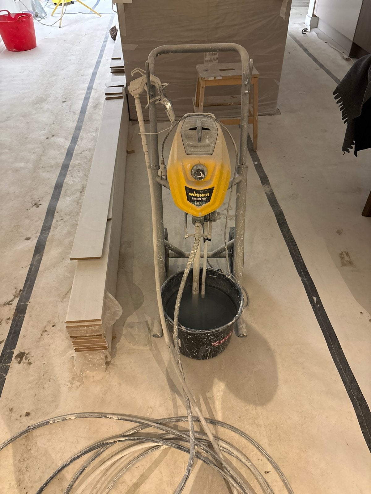 Wagner Control Pro HEA Verfspuit met accessoires, Ophalen, Gebruikt, Verfspuit of Verfpomp
