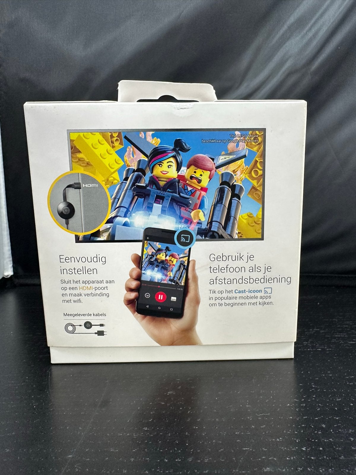 Google Chromecast Mediaspeler 2e gen -Stream films en series, G, Verzenden, Zo goed als nieuw, Zonder harde schijf