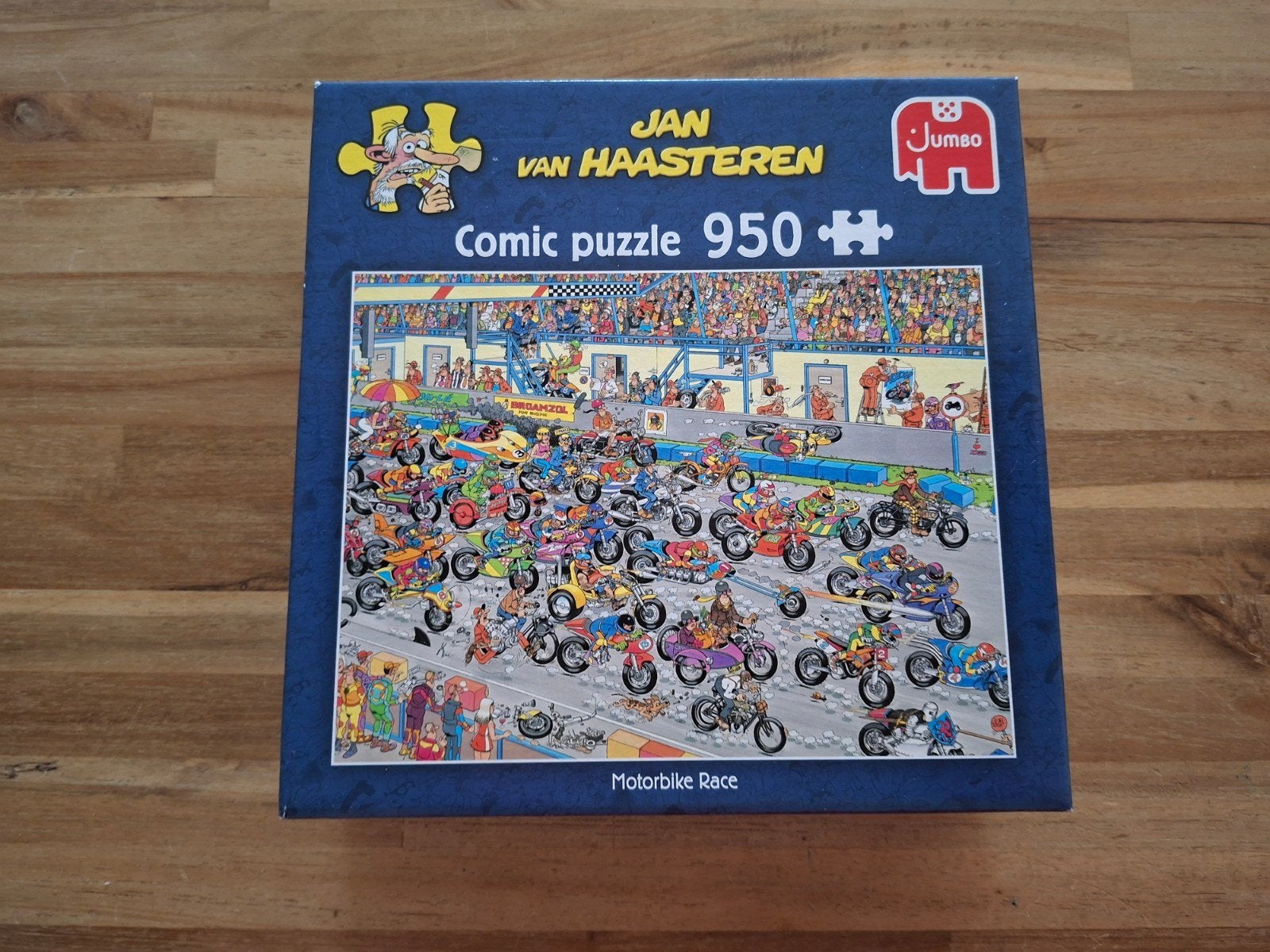 Jan van Haasteren: motorbike race, Ophalen of Verzenden, 500 t/m 1500 stukjes, Zo goed als nieuw, Legpuzzel