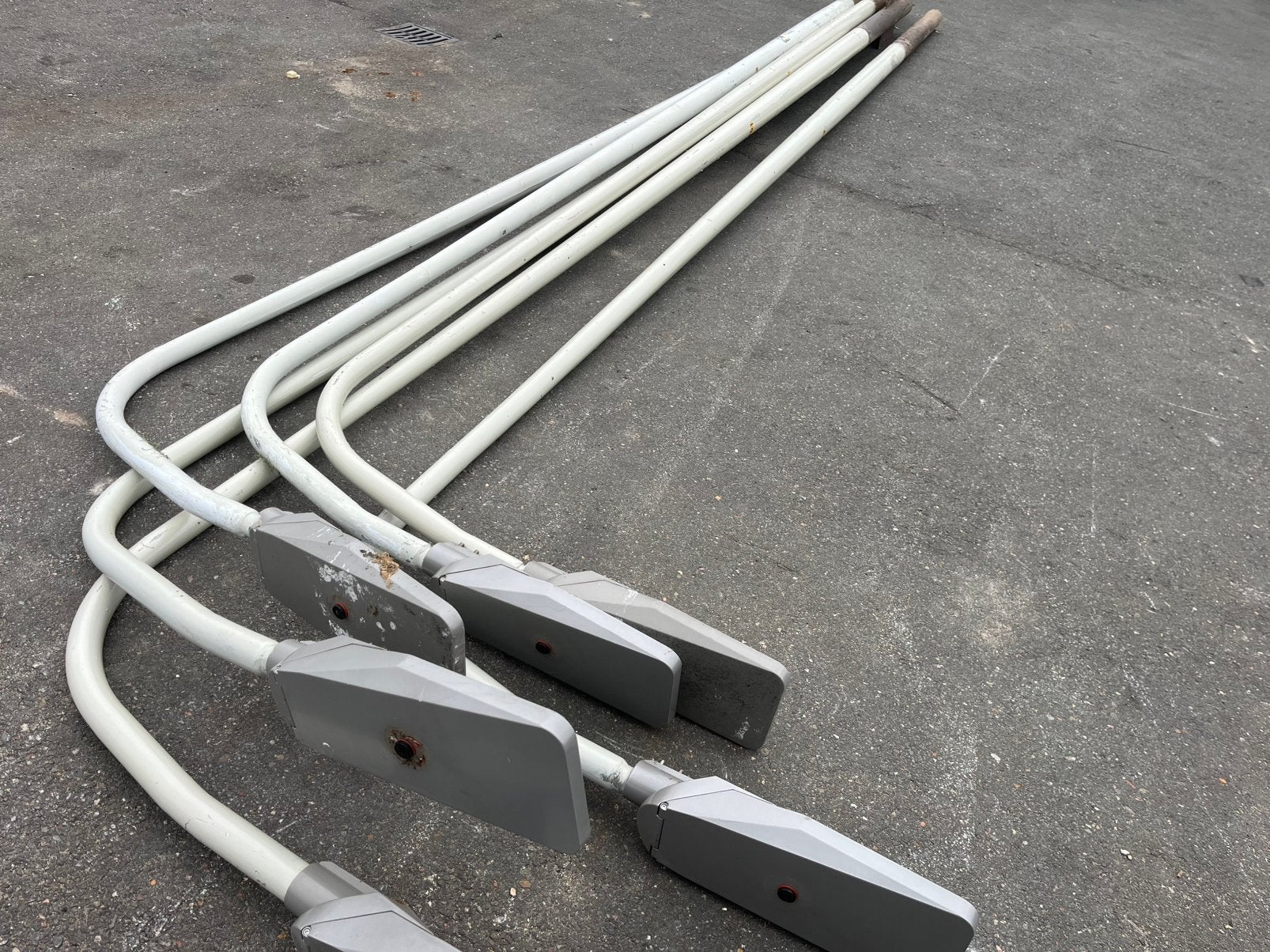 6 x 6 meters lantaarnpalen met led verlichting, Ophalen, Netvoeding, Minder dan 50 watt, Led