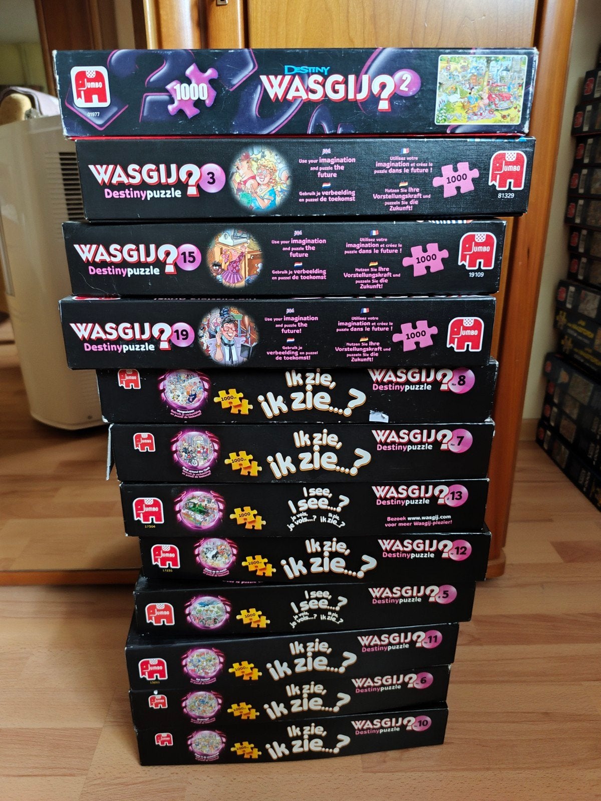 Wasgij puzzels 1000 stukjes, Ophalen, 500 t/m 1500 stukjes, Zo goed als nieuw