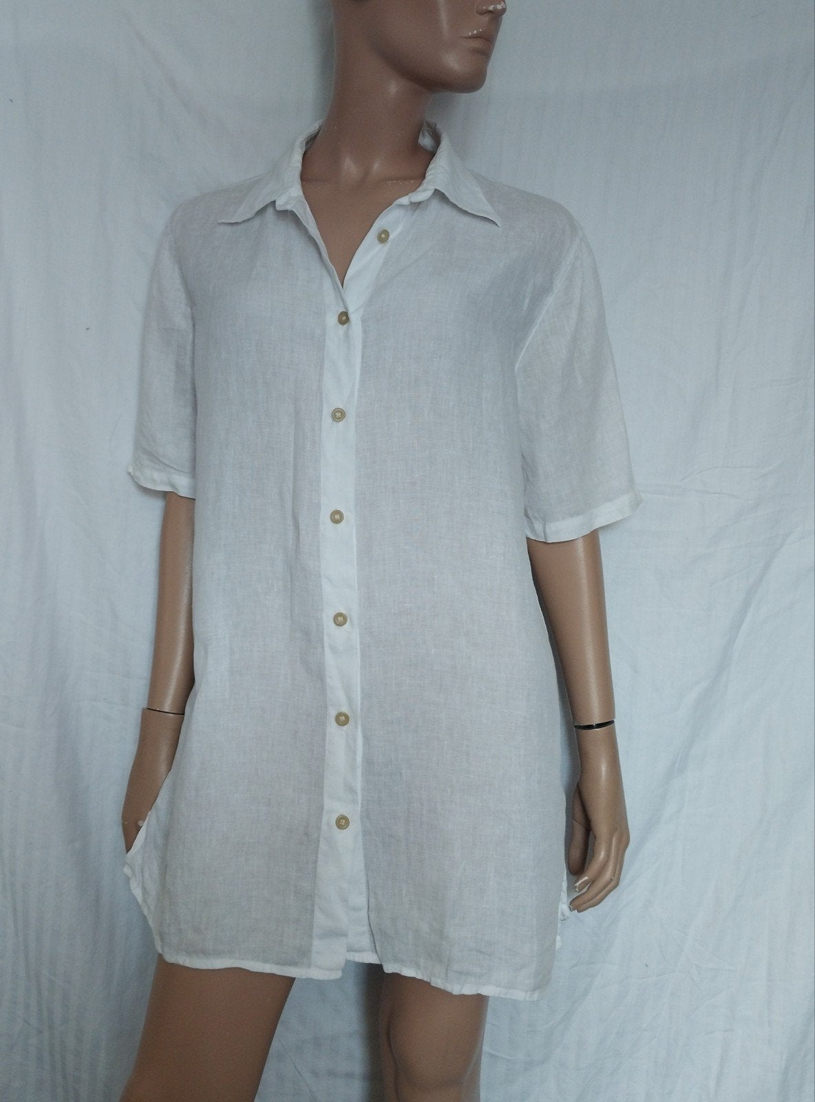 120% LINO Blouse,  Maat 42, Kleding | Dames, Blouses en Tunieken, Ophalen of Verzenden, Zo goed als nieuw, Maat 42/44 (L), Wit