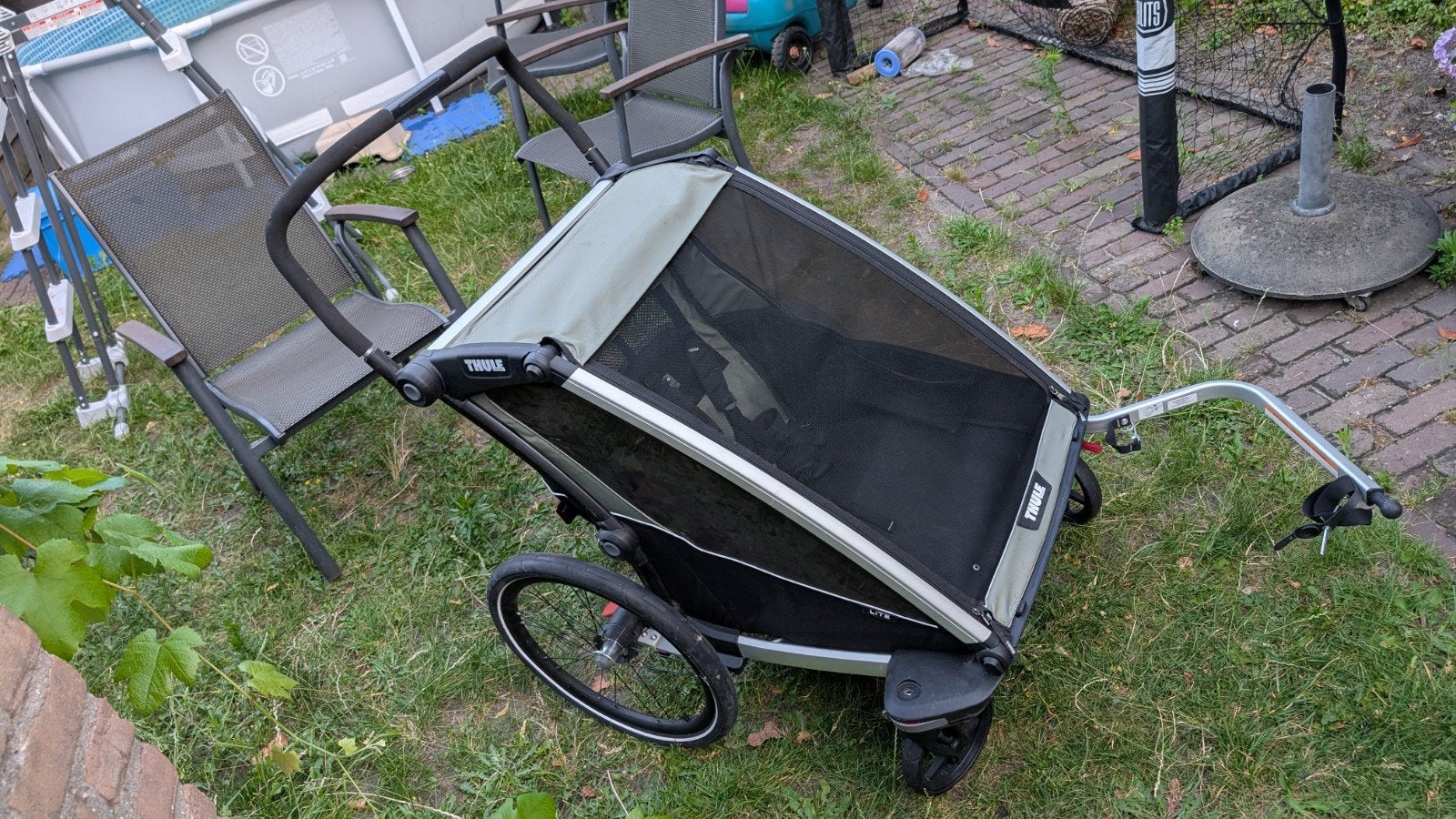 Thule Chariot Lite 2 Agave – Zo goed als nieuw – Compleet, Fietsen en Brommers, Ophalen, Vering, Zo goed als nieuw, Kinderkar