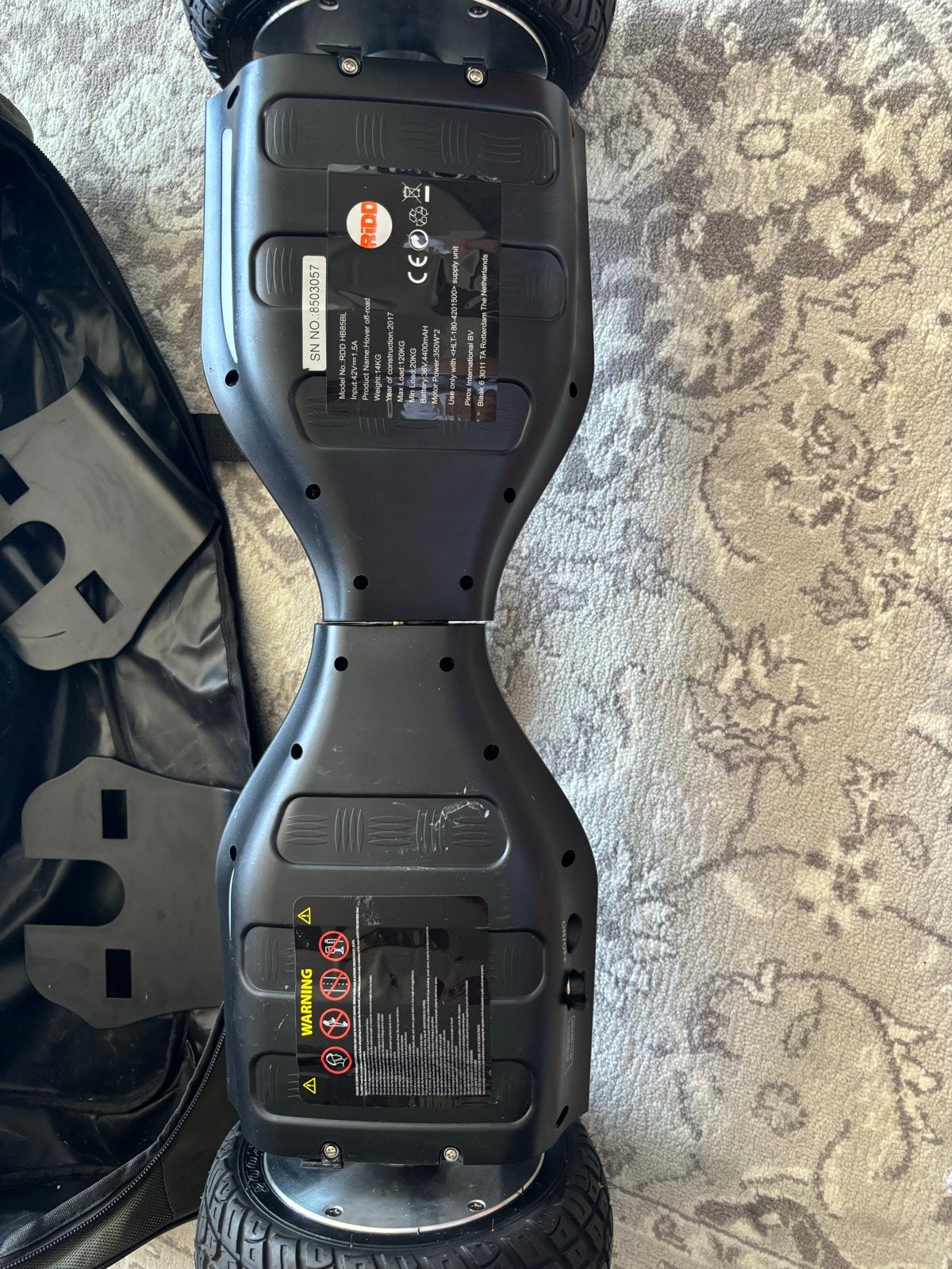 Stoere RIDD HB85 Off-Road Hoverboard (8.5 inch) met tas & la, Ophalen, Gebruikt, Overige typen