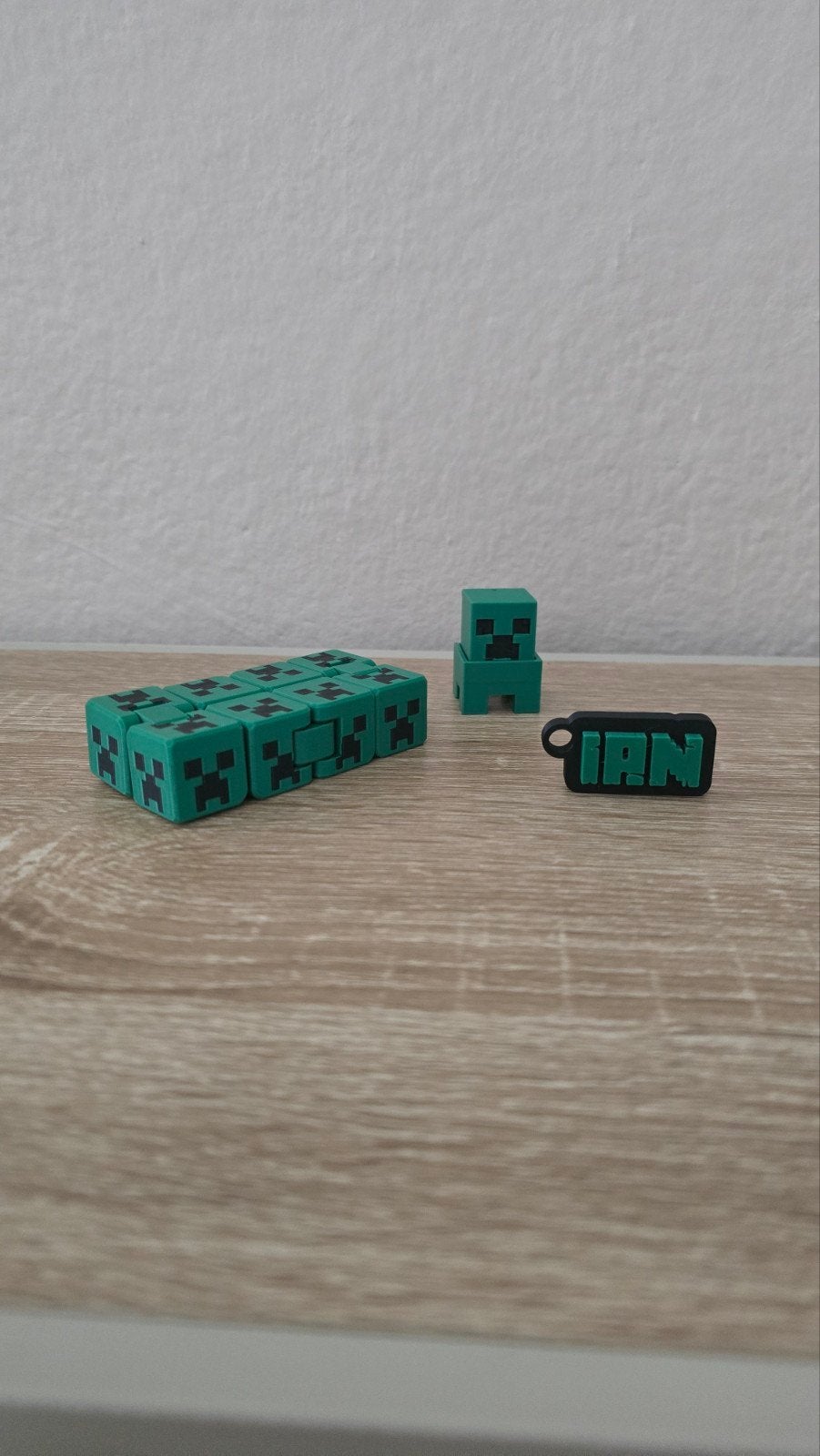 Leuk Minecraft setje: sleutelhanger, clicker & fidget cube, Ophalen of Verzenden, Nieuw, Jongen of Meisje