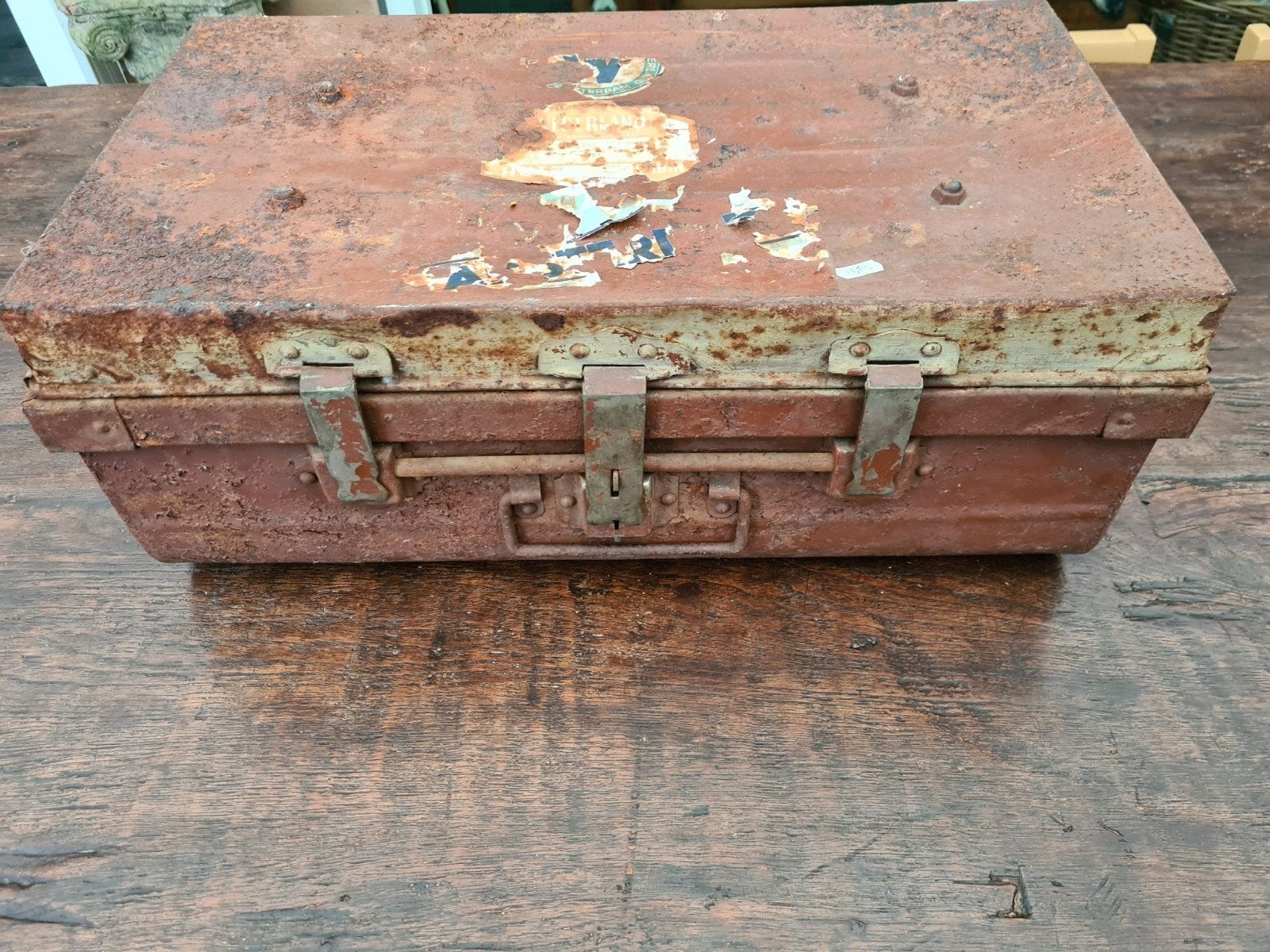 Vintage metalen kist, Ophalen of Verzenden
