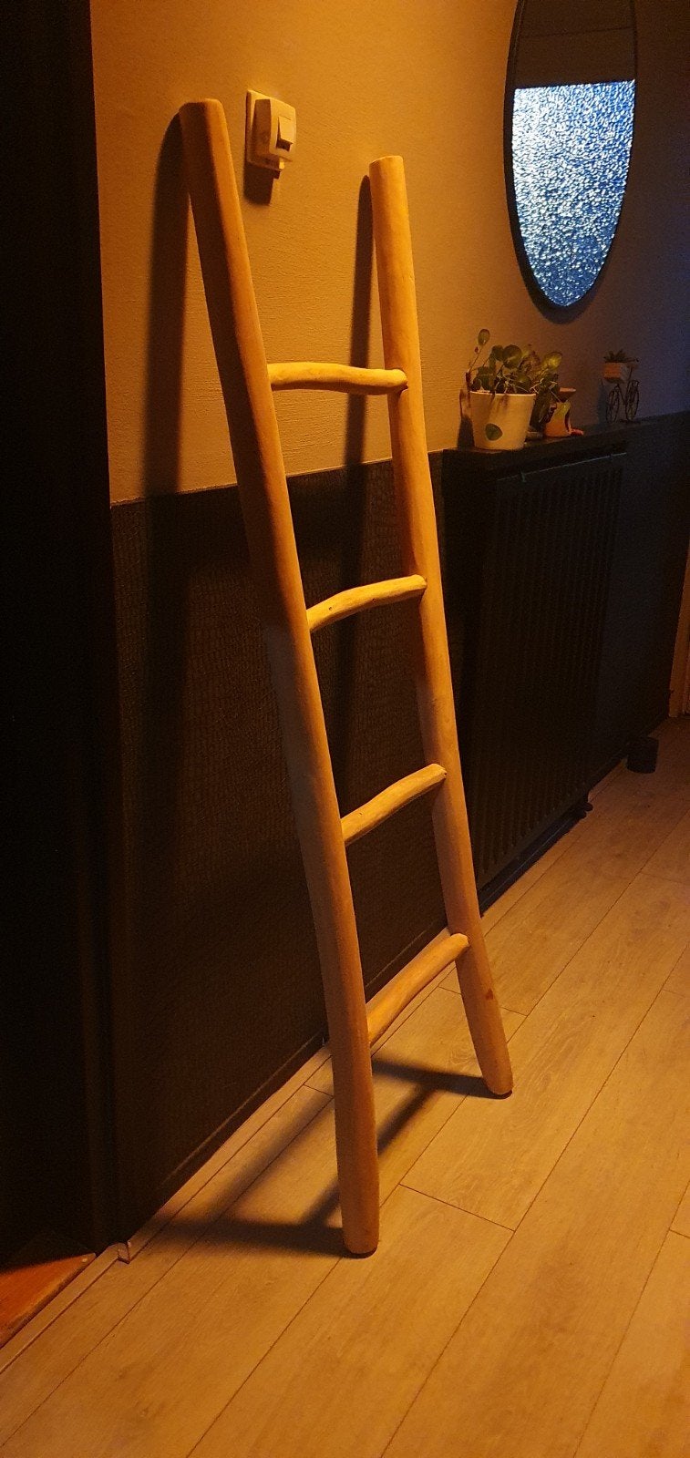 Decoratieve houten ladder., Ophalen, Zo goed als nieuw, Hout, Landelijk
