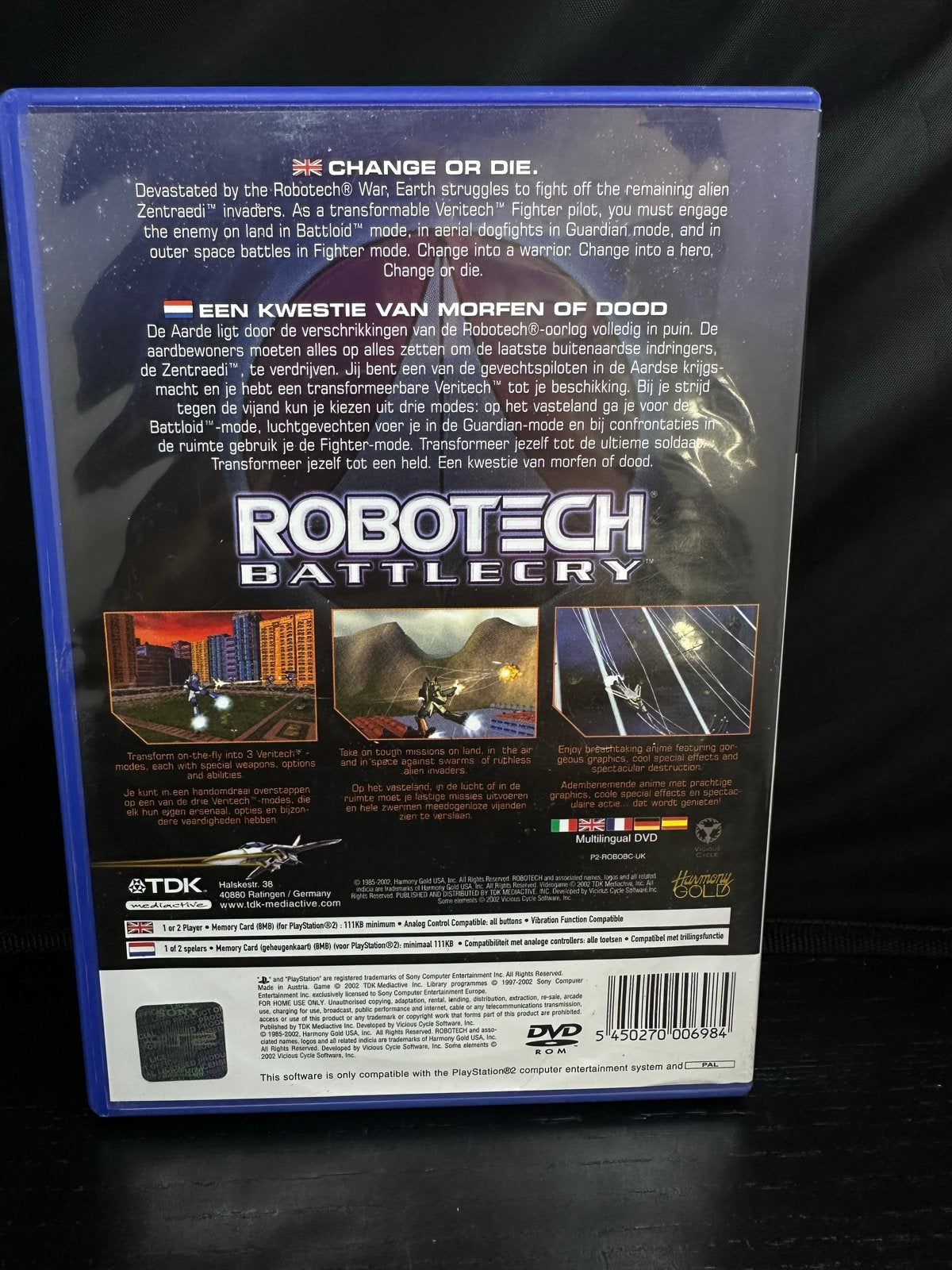 Robotech Battlecry PlayStation 2 (PS2) - Actie/Simulatie, Avontuur en Actie, Verzenden, 1 speler, H