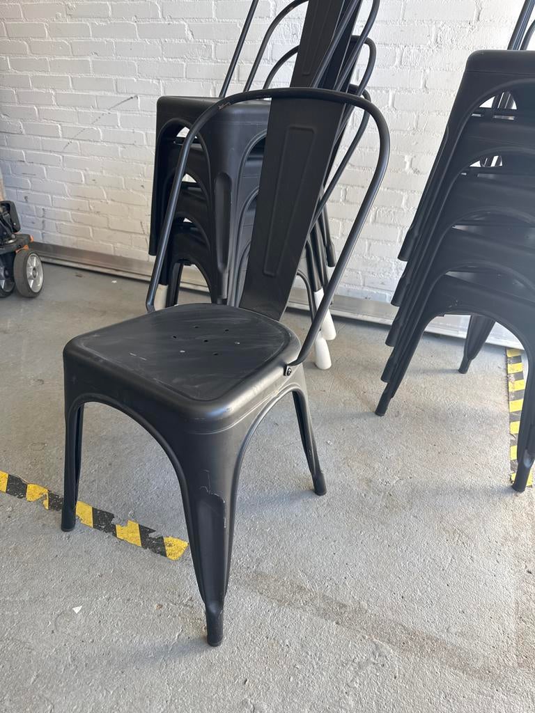 10x Stapelstoel Tonic Zwart - Robuust en Praktisch, Huis en Inrichting, Stoelen, Zo goed als nieuw, Vijf, Zes of meer stoelen