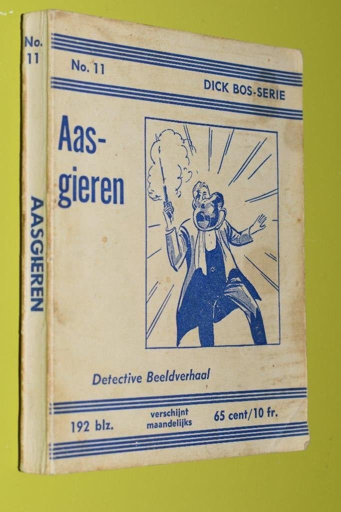 Dick Bos- serie no 11- Aasgieren -1962, Boeken, Gelezen, Dick Bos, Eén stripboek, Ophalen of Verzenden