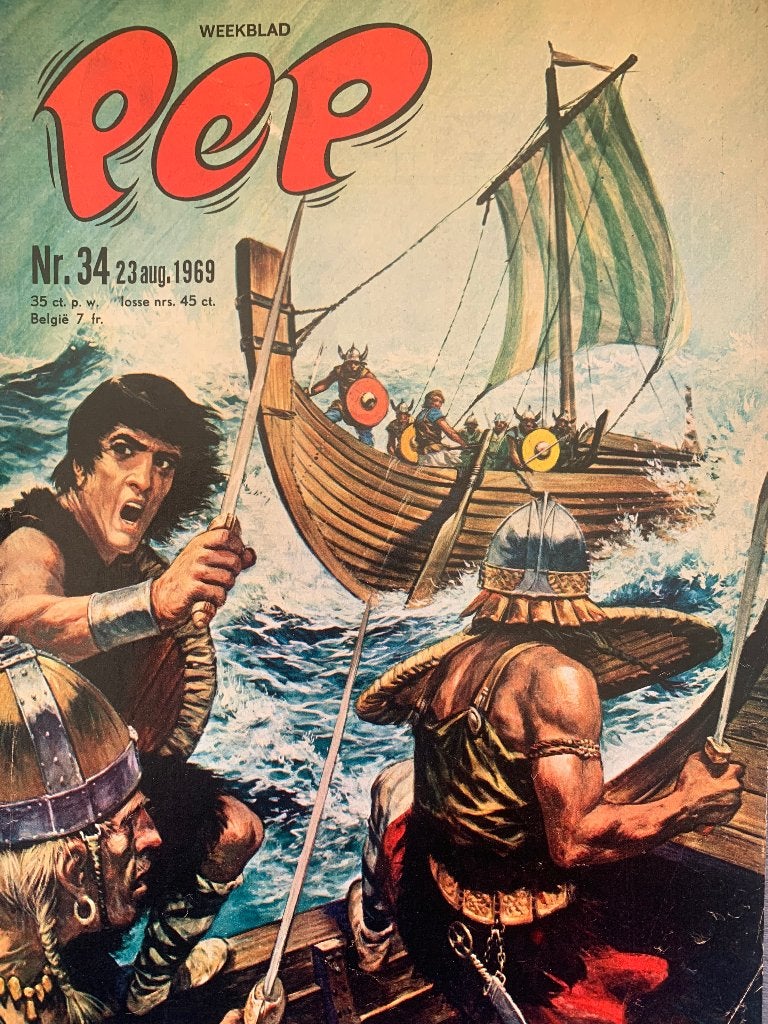 Weekblad PEP  NR. 34 - 23 augustus 1969, Boeken, Eén stripboek, Ophalen of Verzenden, Gelezen