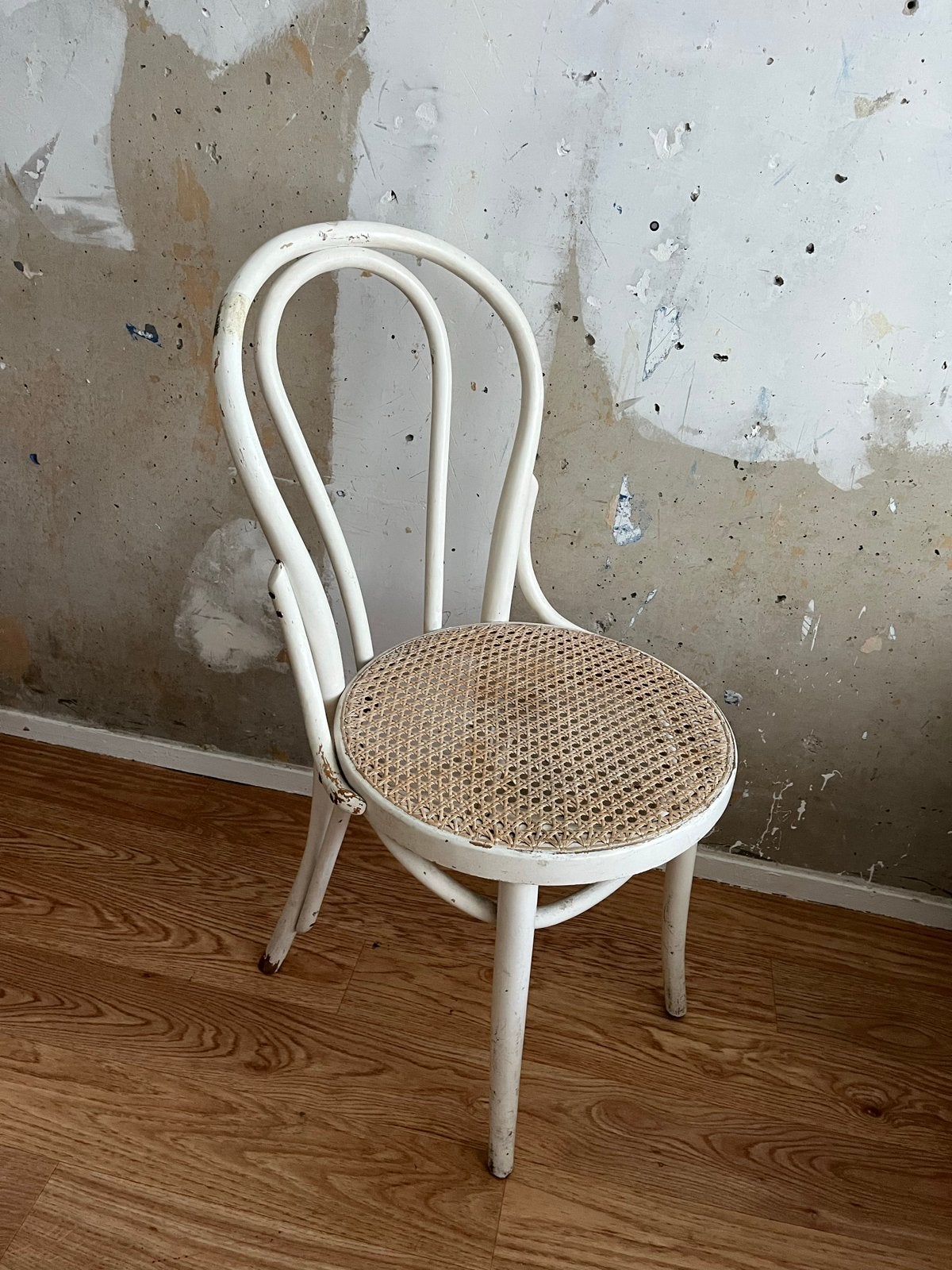 Vintage Thonet stoel met webbing zitting, Ophalen