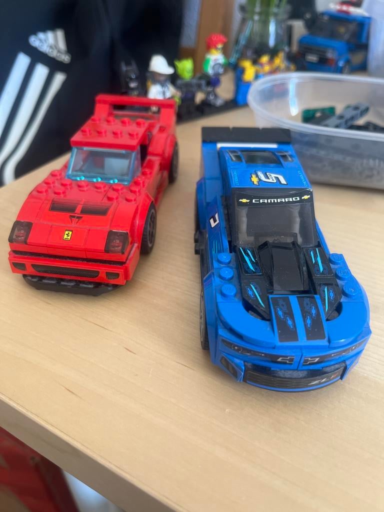 Lego Speed Champions: Ferrari F40 en Chevrolet Camaro, Gebruikt, Lego, Compleet, Complete set