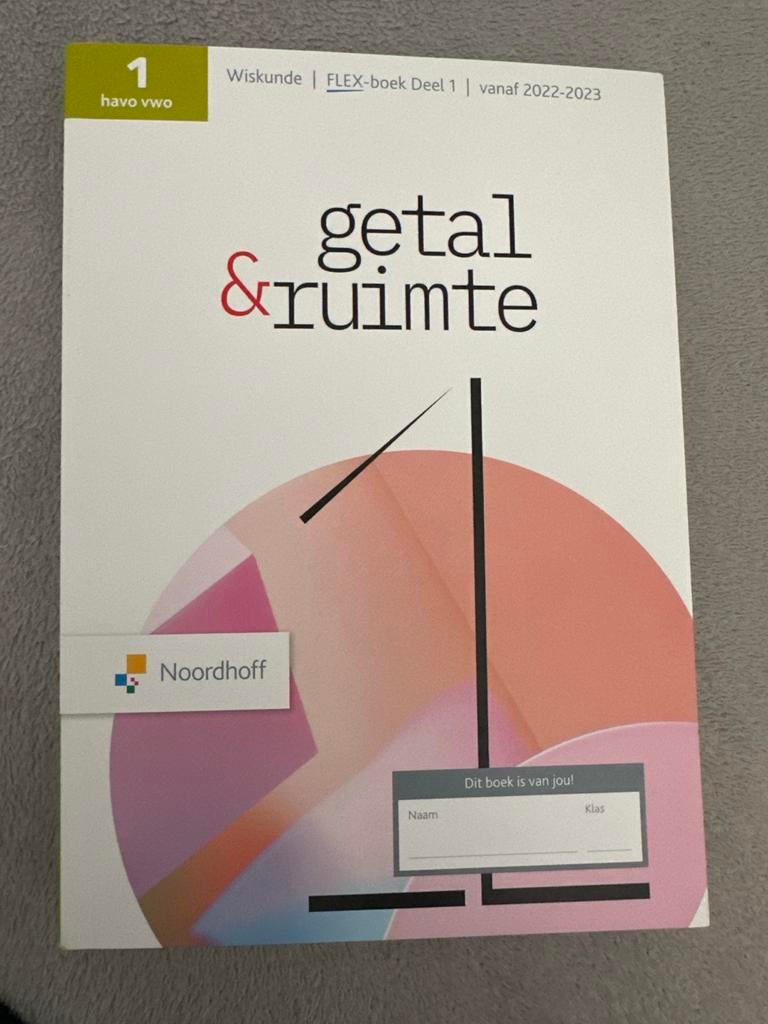 Getal & Ruimte havo vwo - Wiskunde FLEX-boek deel 1, Boeken, Ophalen of Verzenden, Nieuw, HAVO, Wiskunde A