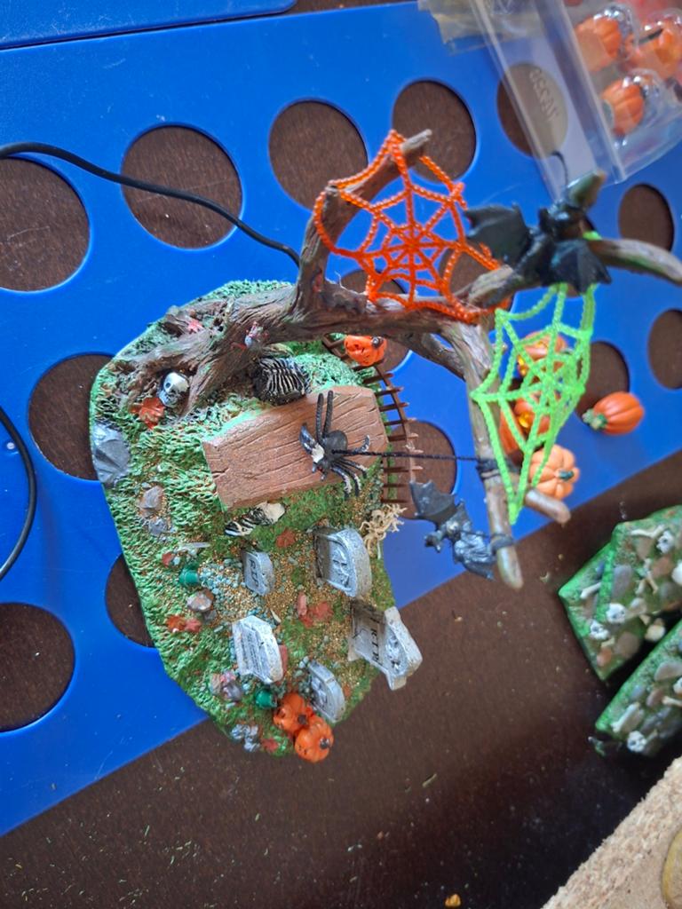 Lemax Spooky Town Black Light Spinnenweb Halloween Decoratie, Ophalen of Verzenden