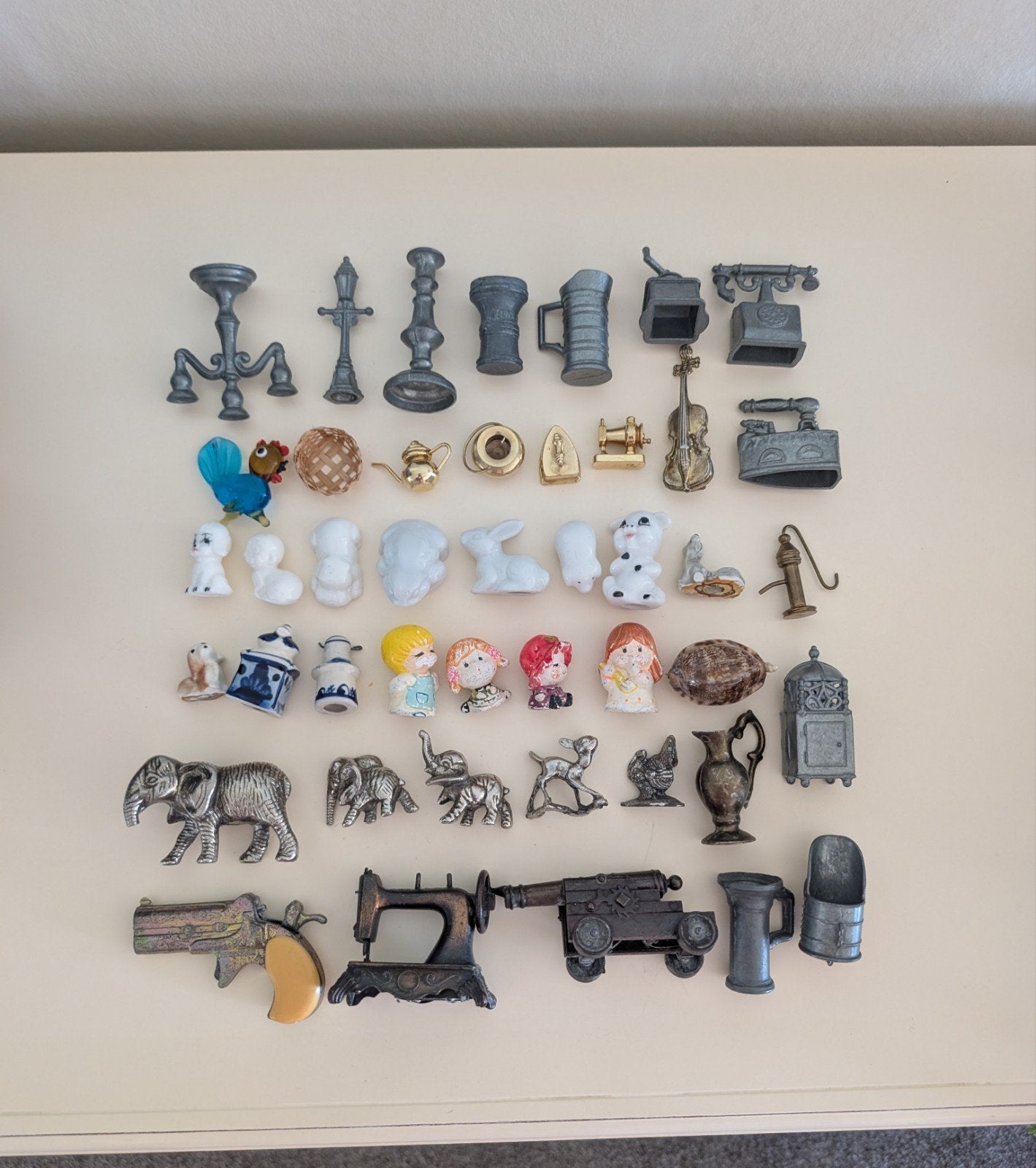 Letterbak miniaturen vintage verzameling 50 stuks, Ophalen of Verzenden
