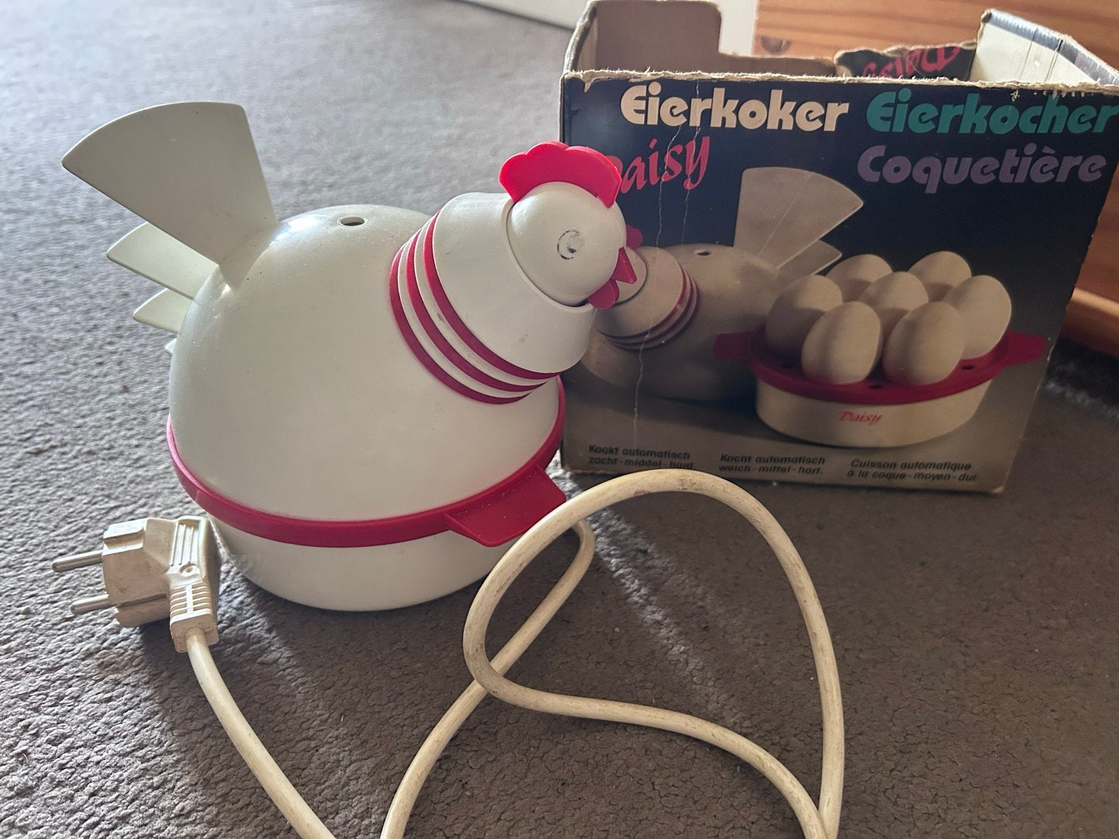 Vintage Eierkoker Daisy Kip Design, Ophalen of Verzenden, Gebruikt