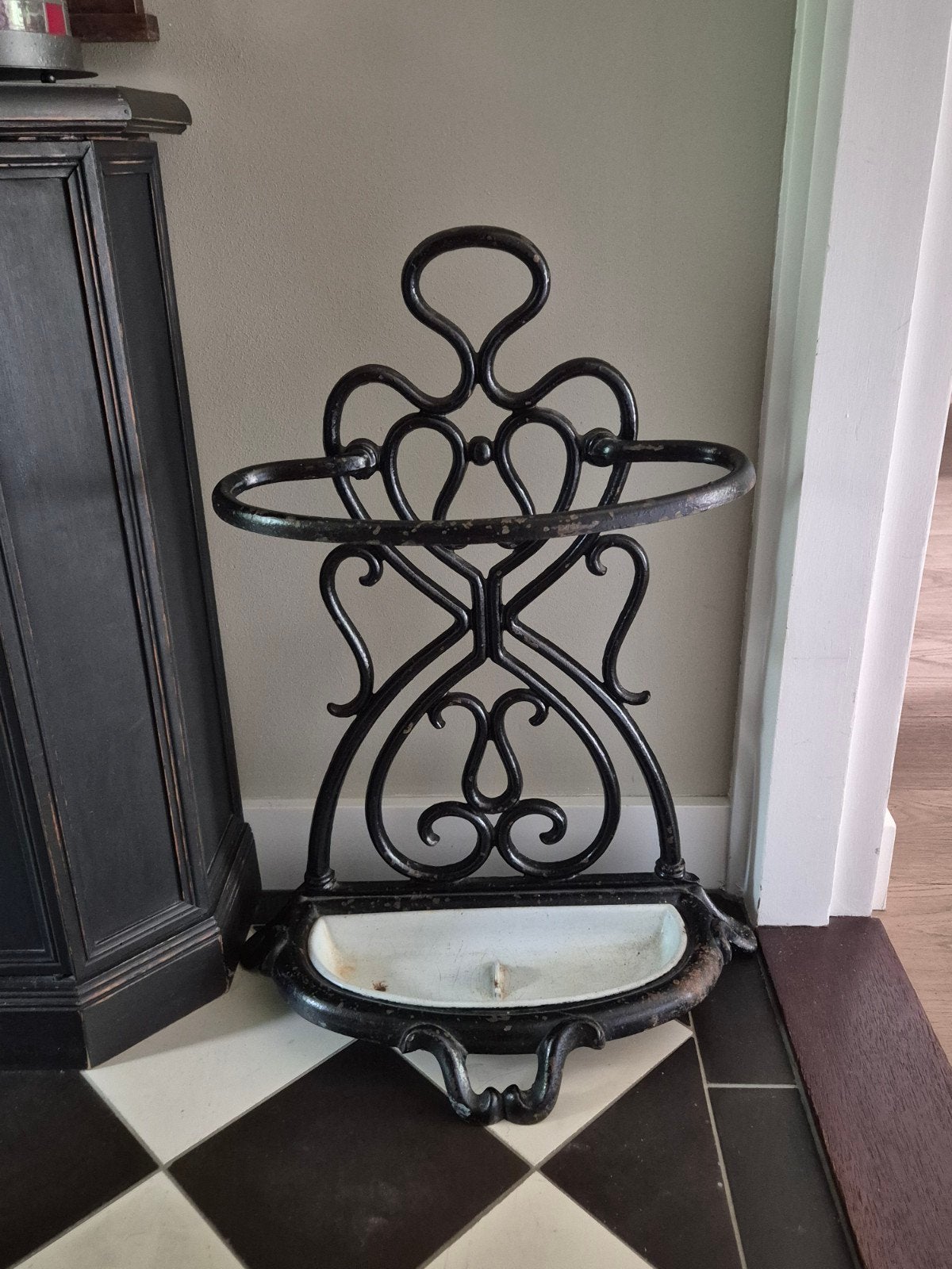 Antieke gietijzeren paraplubak, brocante stijl, Ophalen