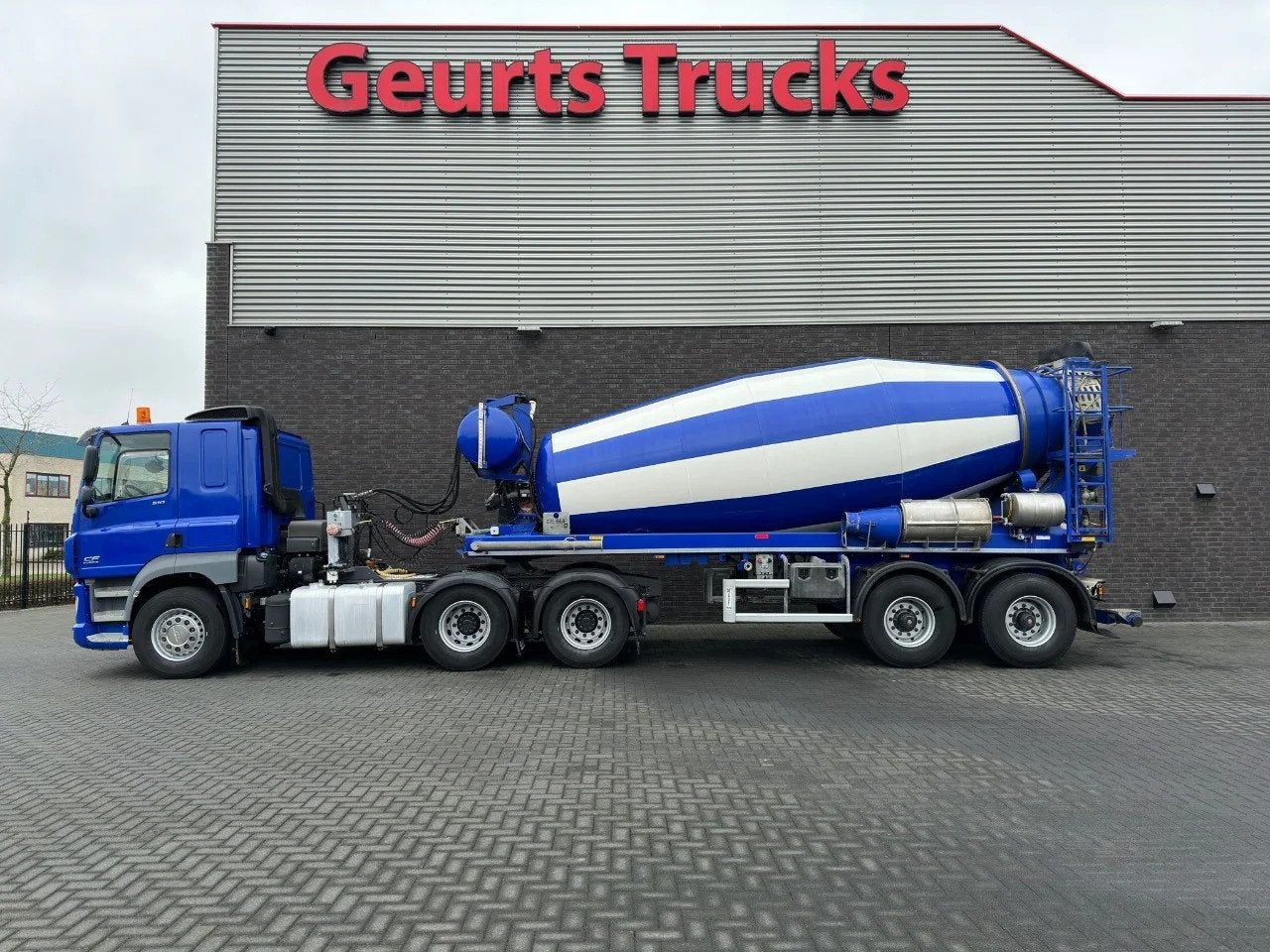 DAF CF 510 6X4 + DE BUF ST2 2-ASSIGE 10M3 CONCRETE MIXER/MIS, Achterwielaandrijving, Euro 6, Blauw, Bedrijf