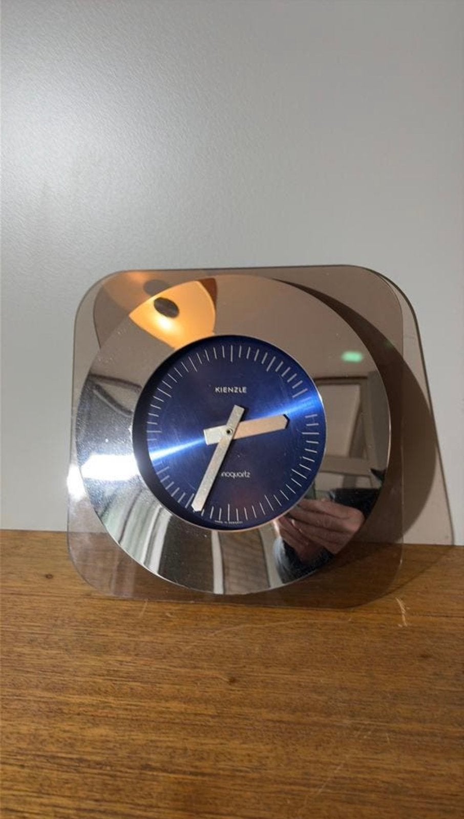 Vintage Space Age wandklok Kienzle chromoquartz jaren 70.693, Ophalen, Zo goed als nieuw, Retro, Overige merken