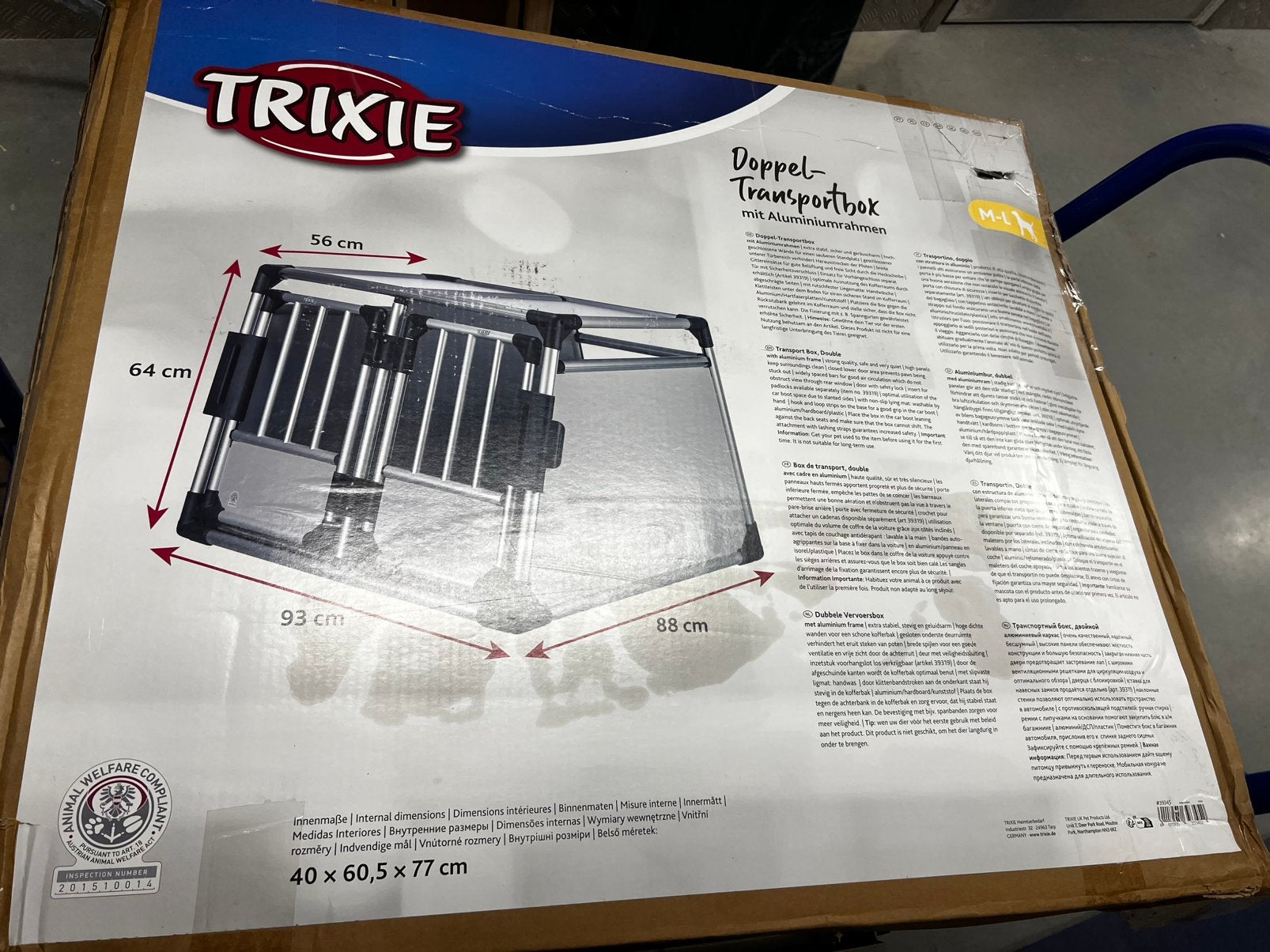Trixie Double Transportbox met aluminiumframe, Ophalen of Verzenden, Nieuw