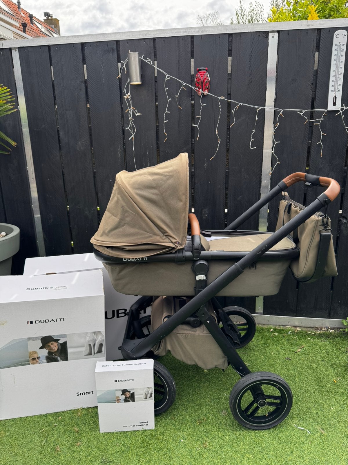 Dubatti one combi kinderwagen legergroen, Kinderen en Baby's, Kinderwagens en Combinaties, Ophalen, Zo goed als nieuw, Overige merken