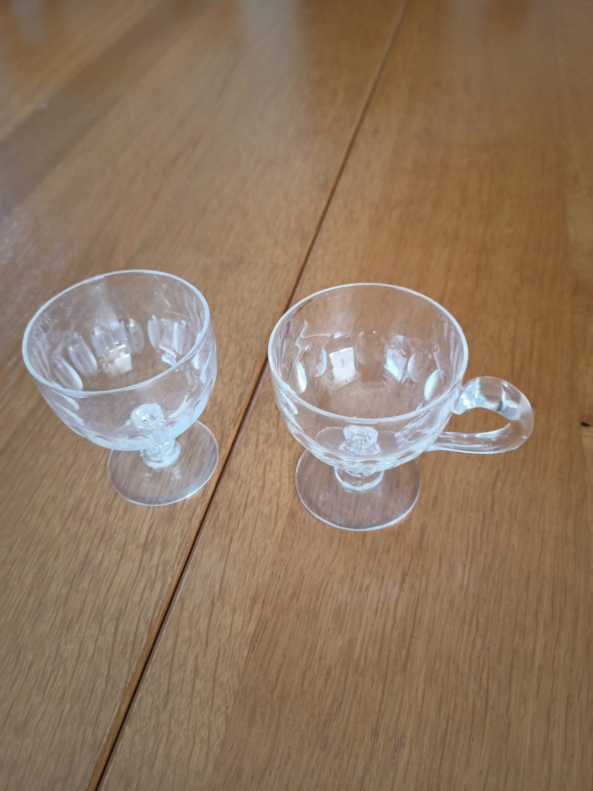 Vintage/antieke kristallen borrelglaasjes., Verzamelen, Ophalen, Zo goed als nieuw, Borrel- of Shotglas