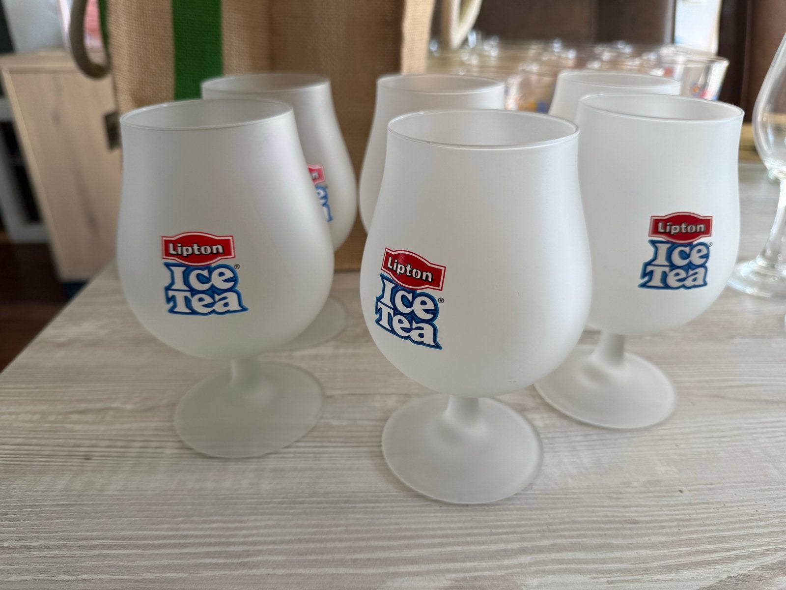 Lipton Ice Tea glazen - Zo goed als nieuw, Ophalen, Zo goed als nieuw, Overige typen