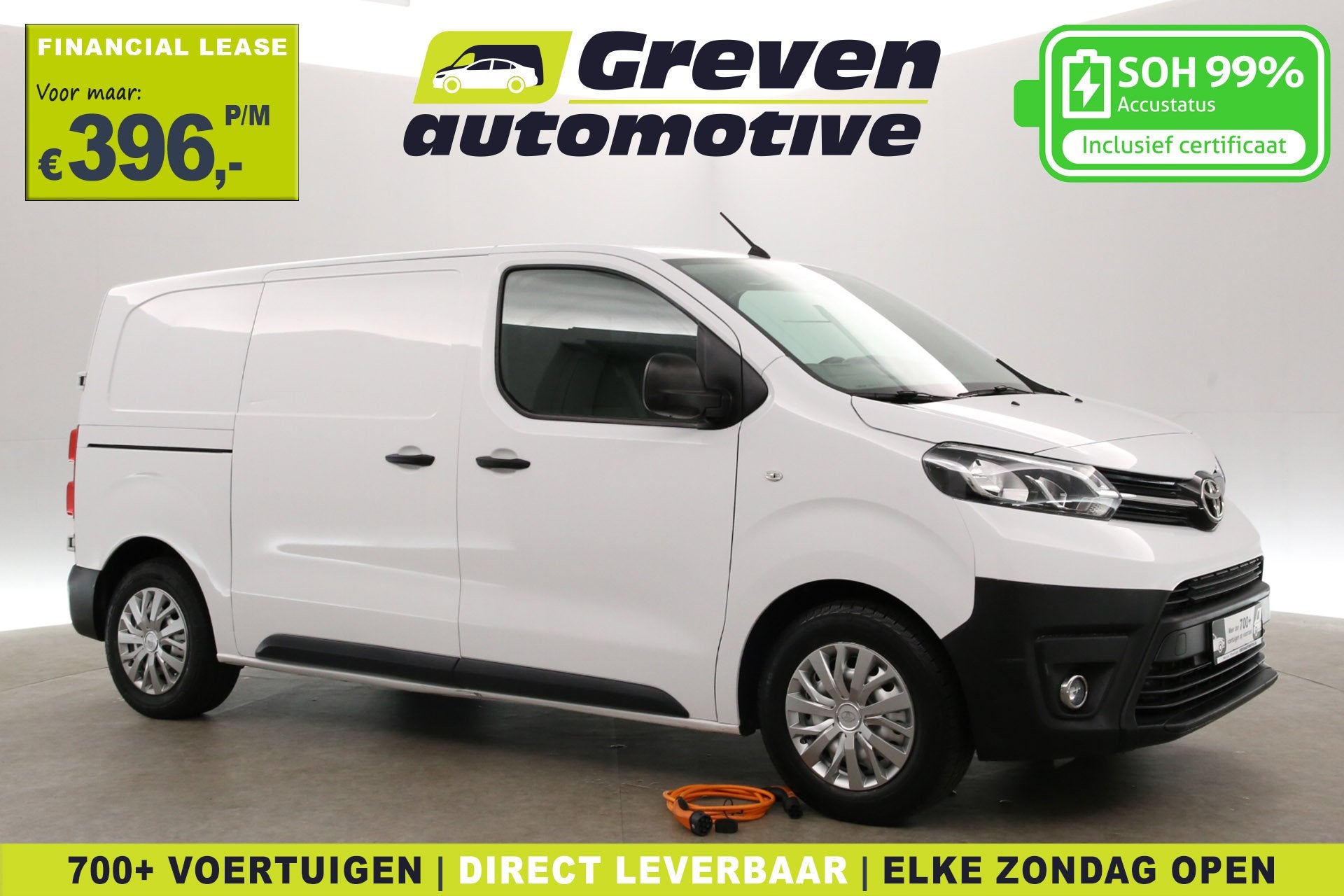 Toyota PROACE Electric Worker 75 kWh L2H1 Long Range | Snell, Auto's, Gebruikt, Wit, Parkeersensor, 75 kWh