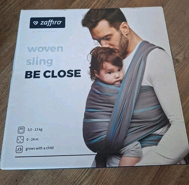 Zaffiro Woven Sling 'Be Close' Draagdoek - Taupe Bladeren, Kinderen en Baby's, Ophalen, Nieuw, Draagdoek, Overige merken