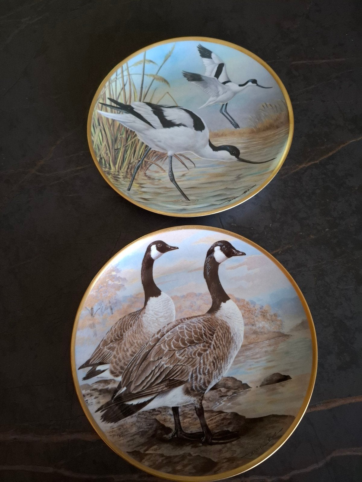 Franklin Porcelain 'Water Birds of the World' borden, Ophalen