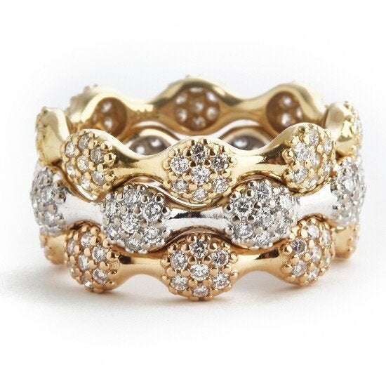 Love Pods 18k gouden ringen met diamant (wit, geel, rosé), Ophalen, Met edelsteen, Dame, Goud