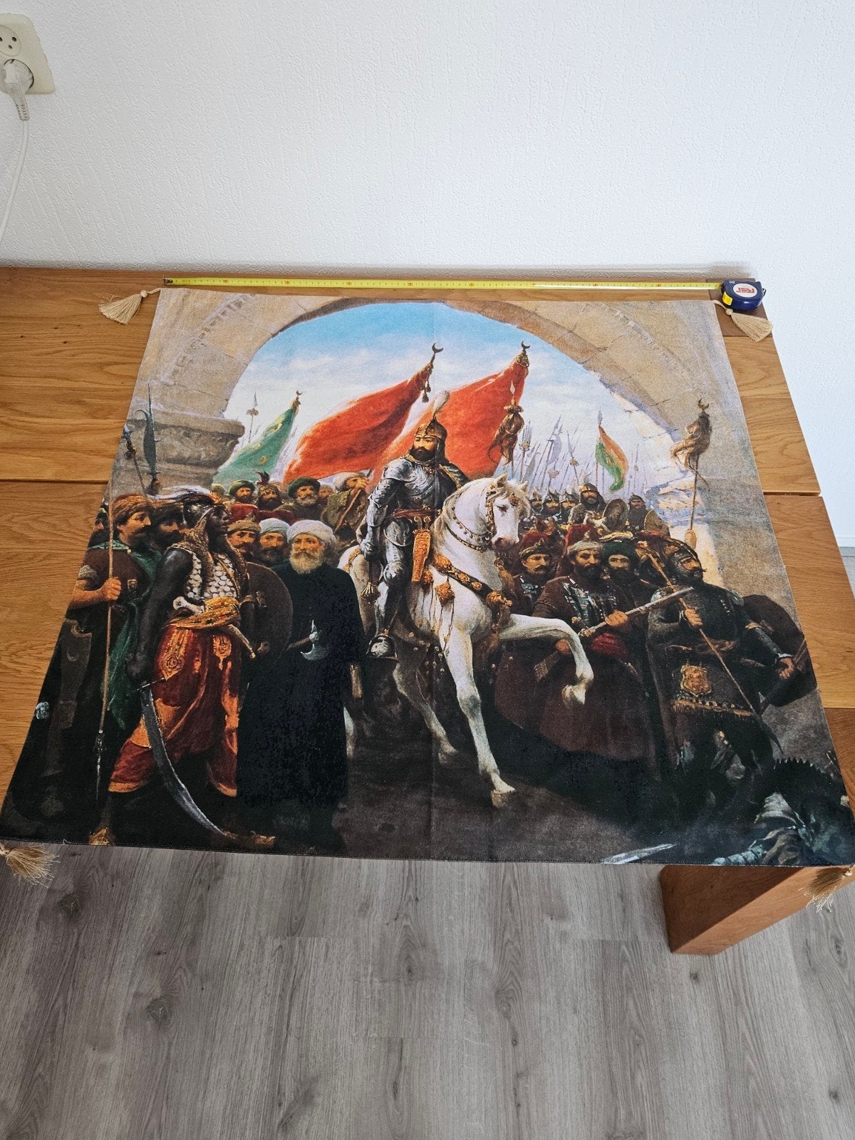 Ottomaans Rijk wandkleed van zijdenstof 50x50cm, nieuw, Huis en Inrichting, Oosters, Nieuw, Ophalen of Verzenden, Wandkleed