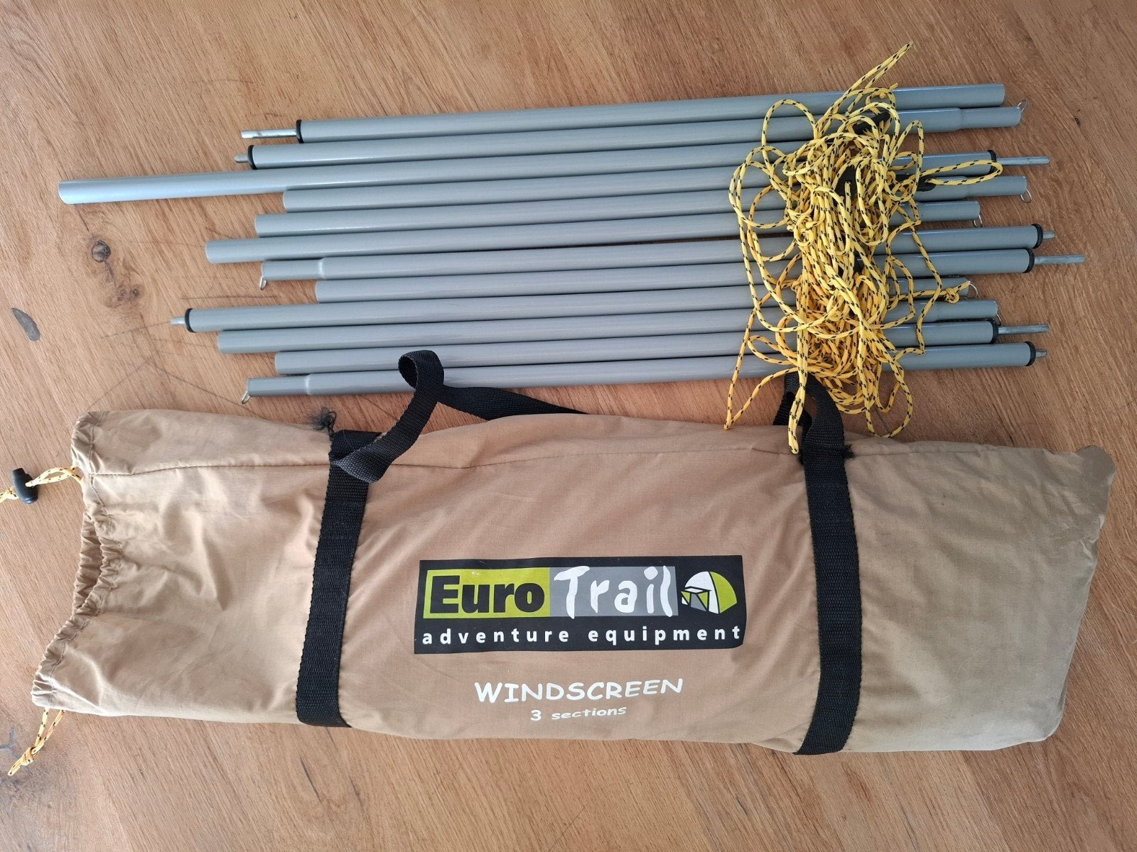 Eurotrail Windscherm 3-vlaks 375x150 cm, Caravans en Kamperen, Ophalen of Verzenden, Gebruikt