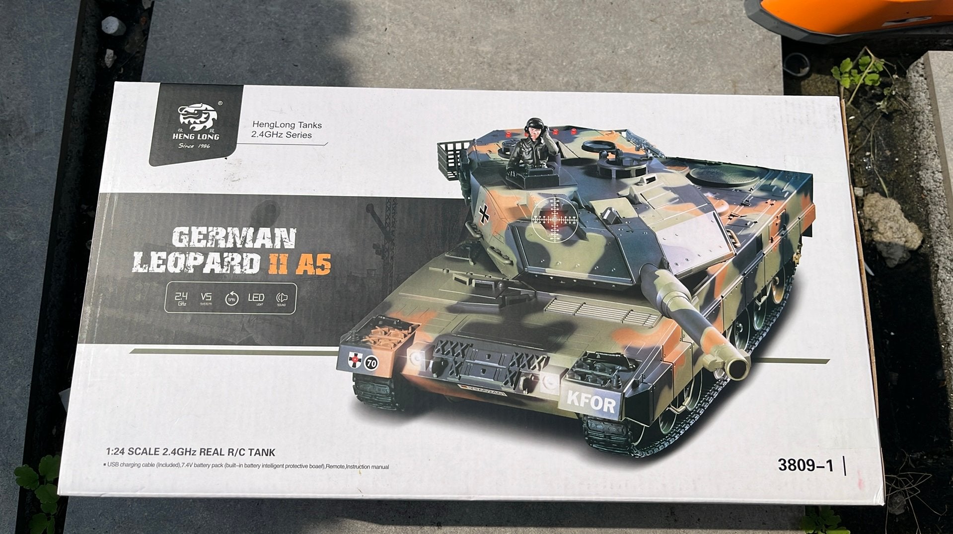 Leopard tank RC kan schieten 14+, Overige merken, Tank, 1:32 tot 1:50, Ophalen of Verzenden
