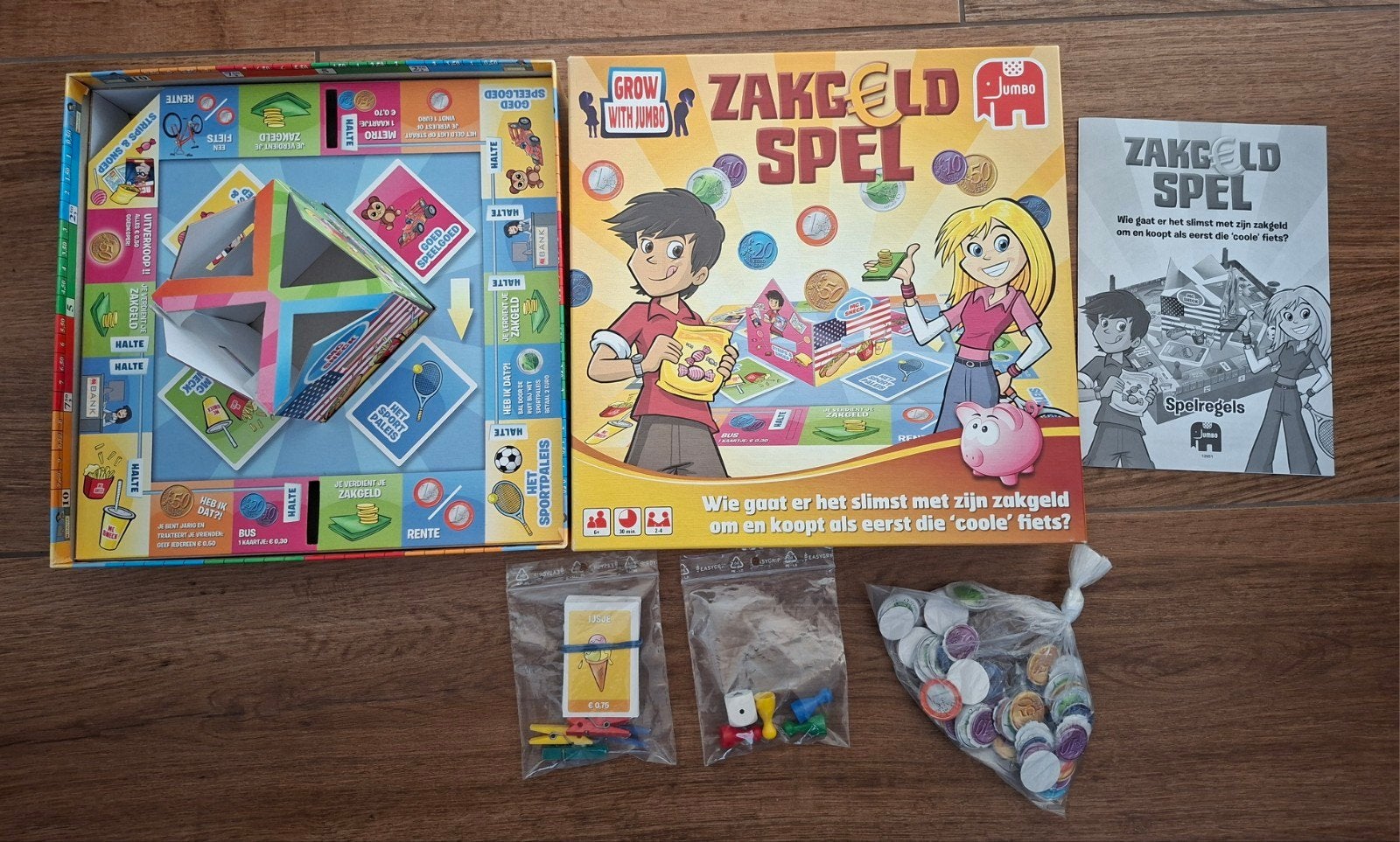 Zakgeldspel compleet, Hobby en Vrije tijd, Ophalen of Verzenden, Zo goed als nieuw