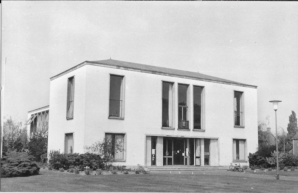 Schaesberg, Gemeentehuis, lantaarnpaal, Verzenden, 1960 tot 1980, Ongelopen, Limburg