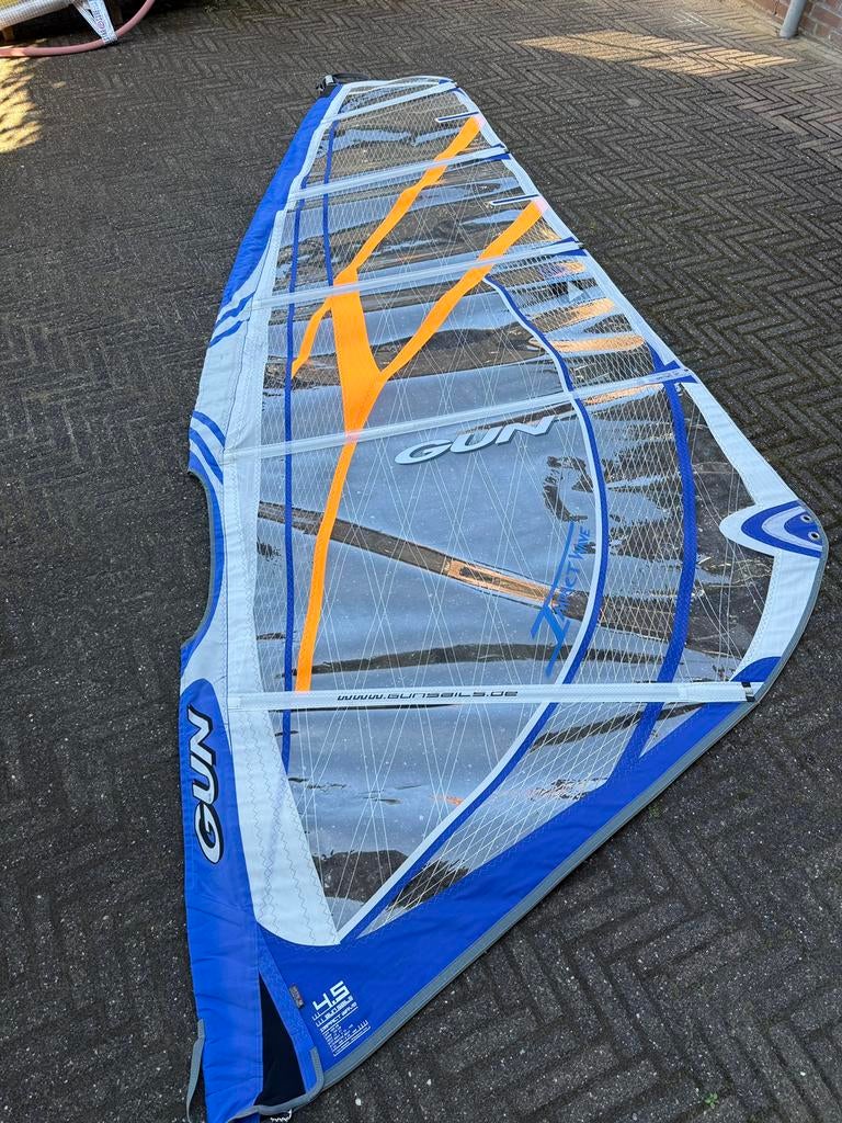 Windsurf zeilen 4.5 / 5.1 / 5.4 / Kinderset  €95, 250 tot 300 cm, Met draagtas, Ophalen of Verzenden, Zo goed als nieuw