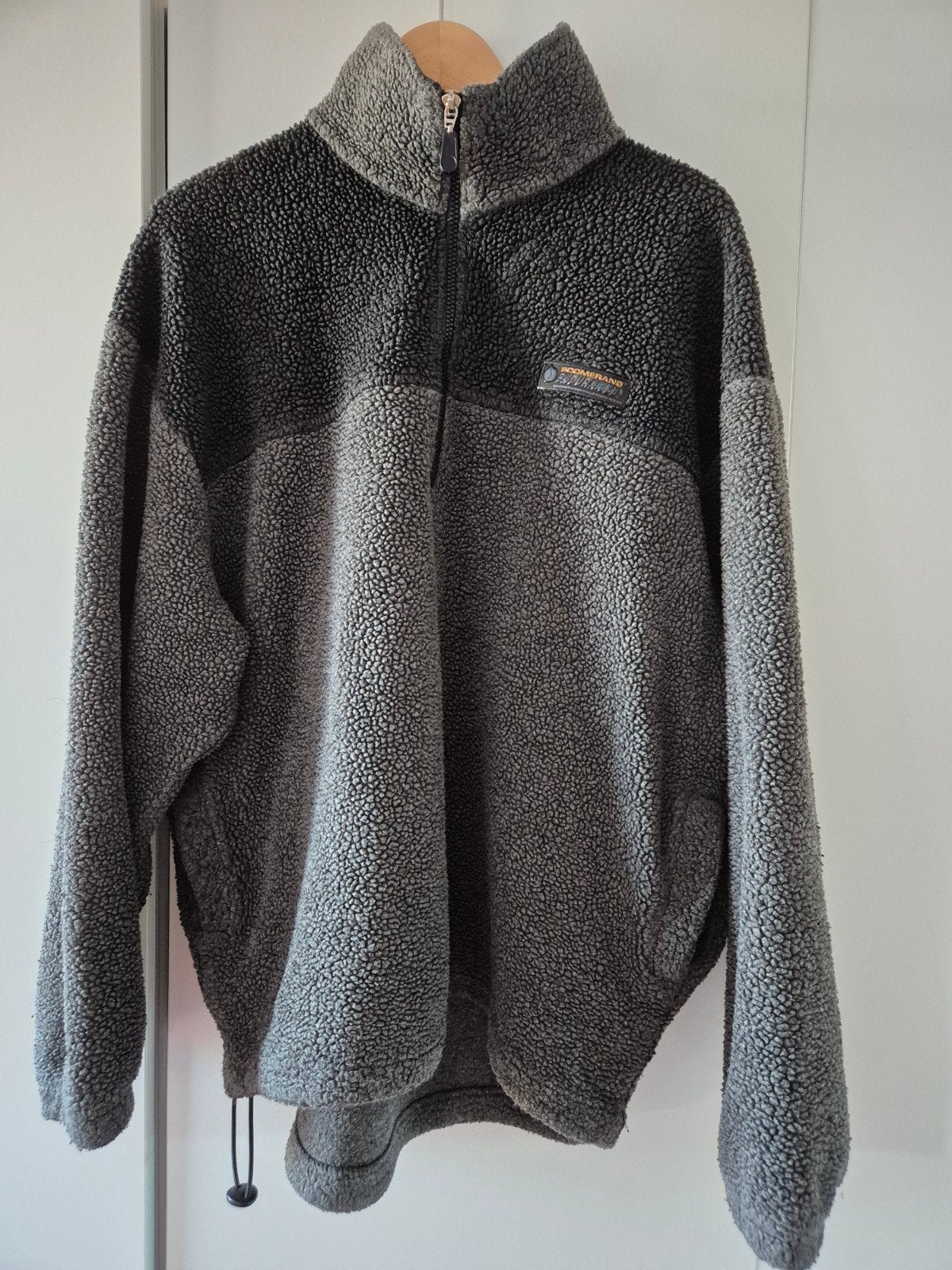 Vintage Boomerang Endurance fleece trui / teddy jas - maat L, Ophalen of Verzenden, Maat 52/54 (L), Grijs